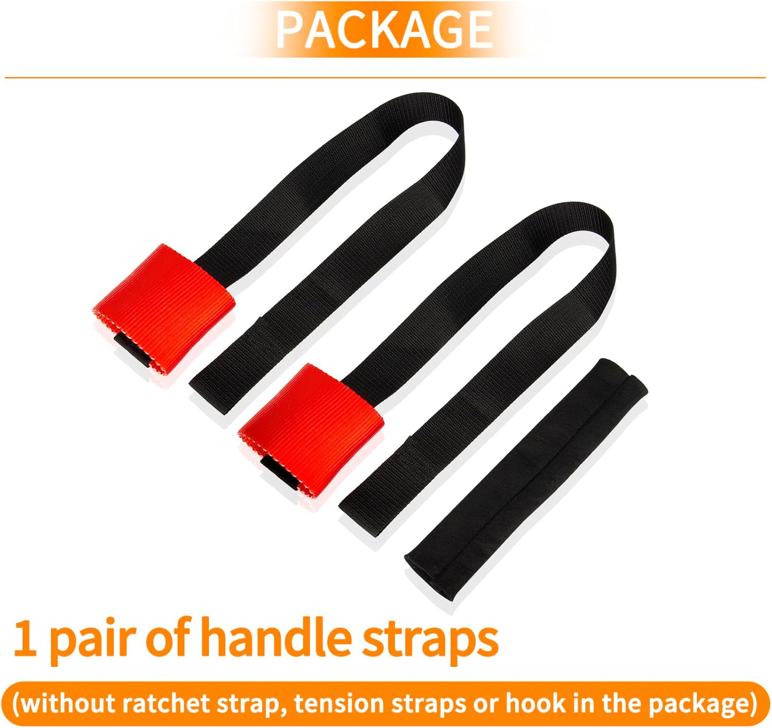 Universal Biker Bar Handlebar Strap - PSLER Bar-Harness II Universal Loop Handle Bar Motorcycle Tie down Straps Handle Belt for Motorcycle Handlebar Trailer, Dirt Bike, Dirt Bike, Red - Red image number 3