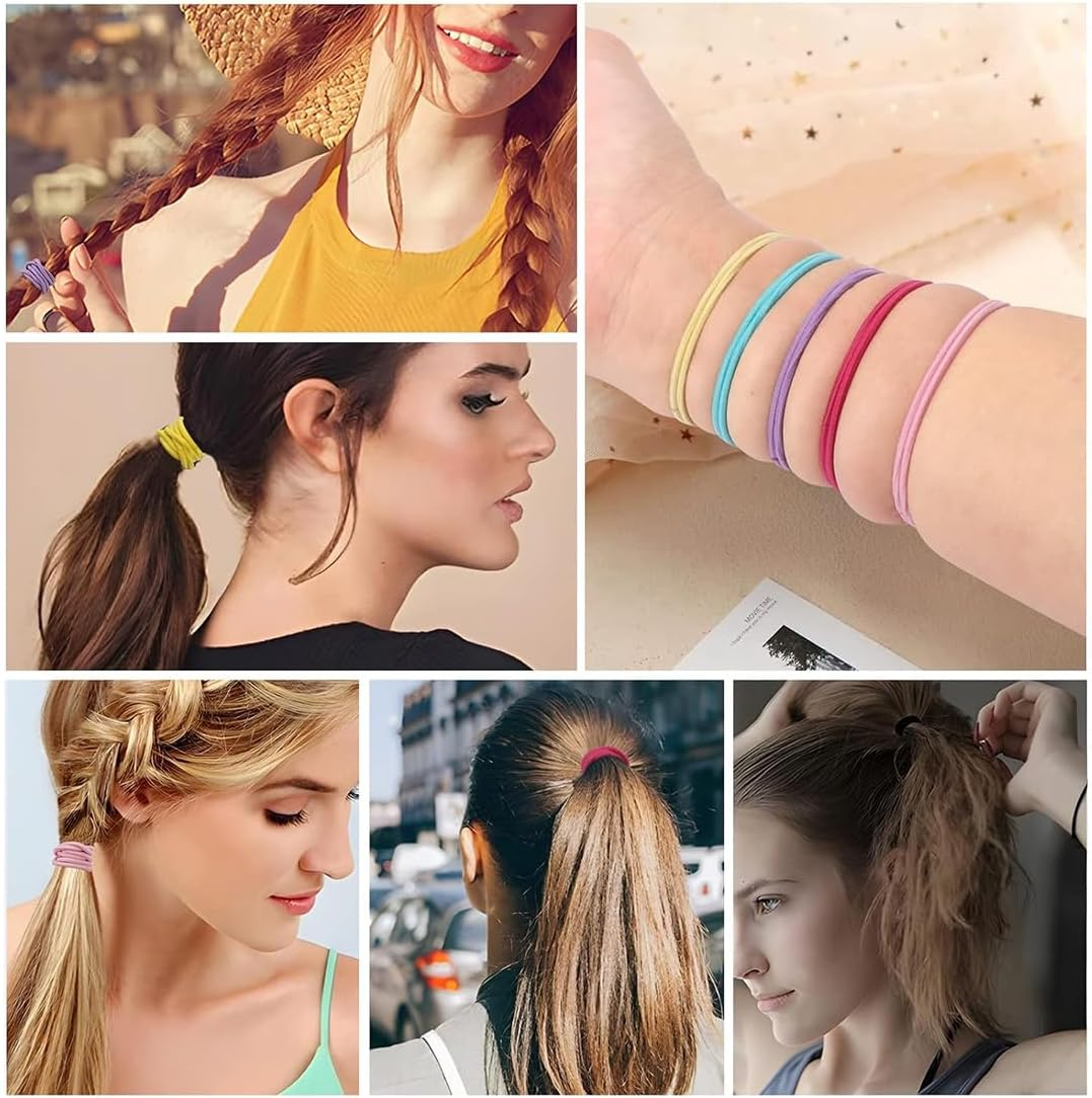 Pack of 240 Girls Hair Bobbles, 23 Colours, 2 Mm Hair Bobbles, Small, Baby Hair Bobbles, Colourful Elastic Hair Bobbles, Non-Metal for Girls and Children image number 3