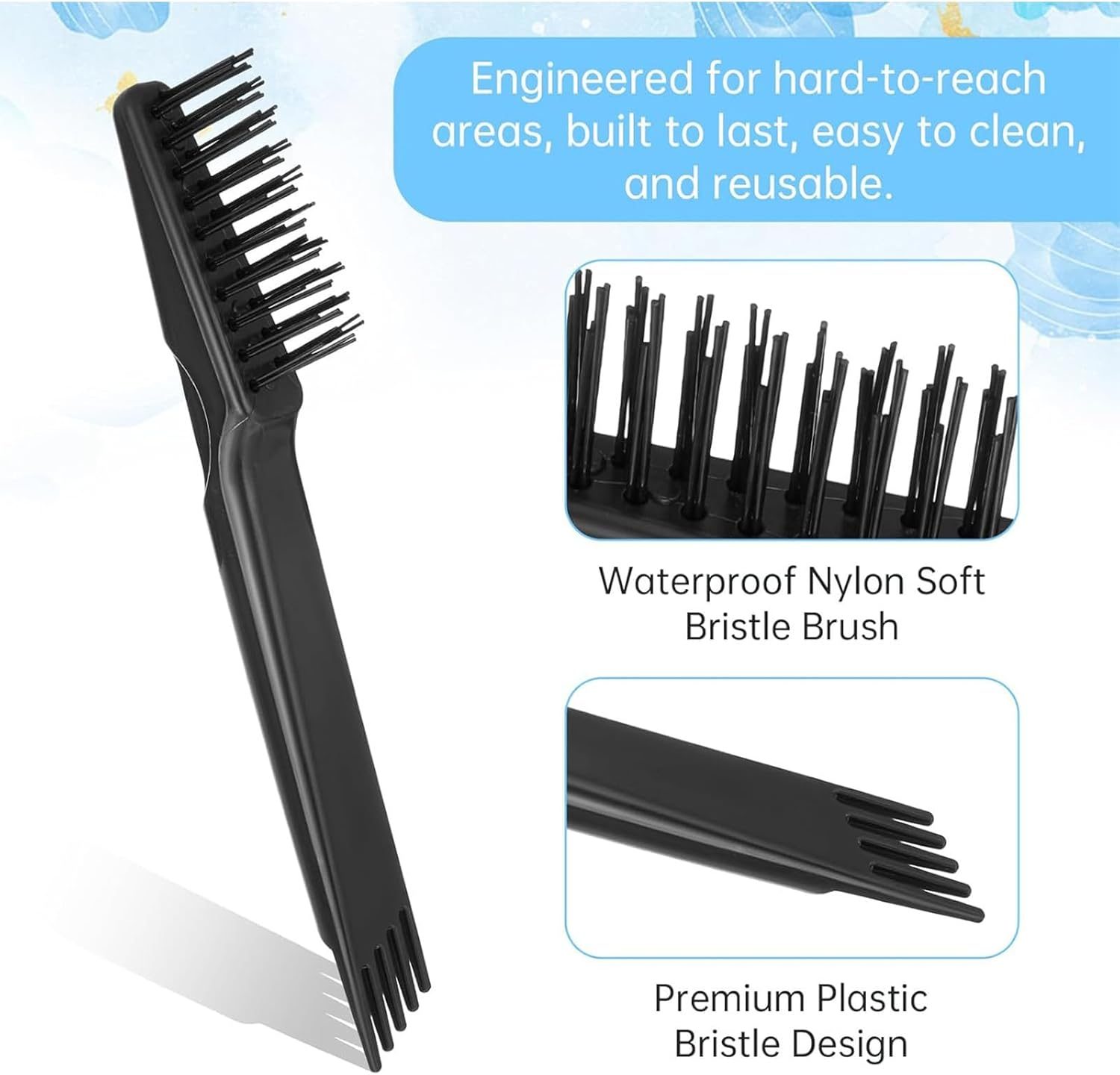 3 PCS Brush Cleaner, Hair Tools Cleaning Set, Wooden Handle Mini Rake and Dual Head Brush, Portable Cleaning Tools for Hairbrushes and Combs, Hair Styling Tools Maintenance Kit image number 6