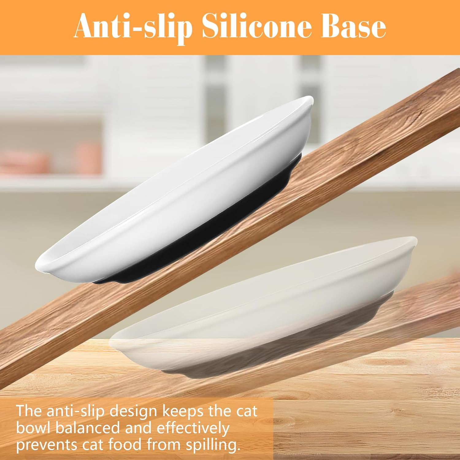 Ceramic Cat Bowl, Cat Bowl, Flat Cat Bowl, Cat Feeding Bowl, Flat Cat Bowl, Drinking Bowl, Cat Bowl, Cat Food, Water Bowl for Dogs, Cats, Rabbits image number 5