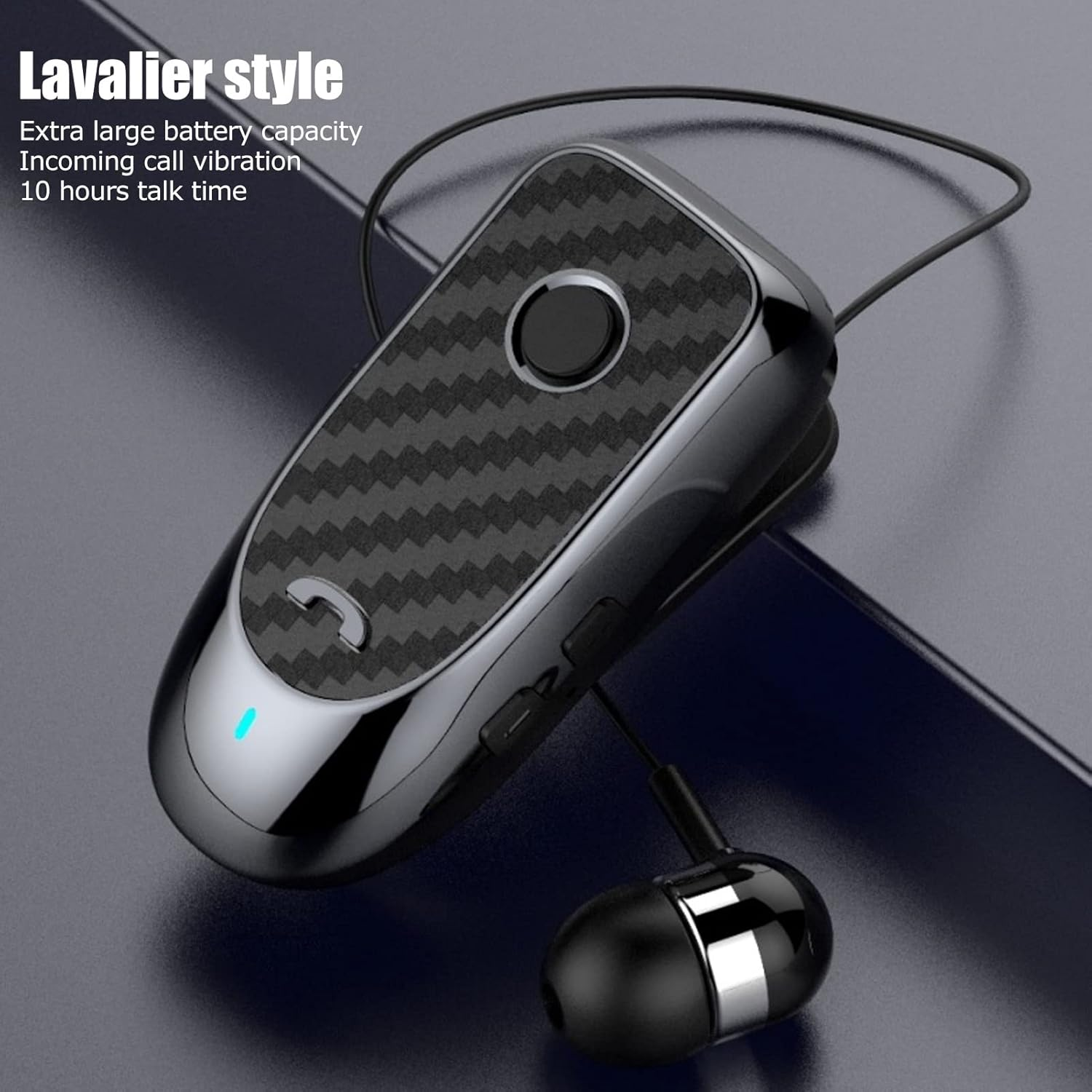 Bewinner Bluetooth Headphones, Wireless Neckband Headset with Retractable Earbuds, Multifunctional Vibration Caller ID Clip, Wireless Sports Headphones for Sports image number 1