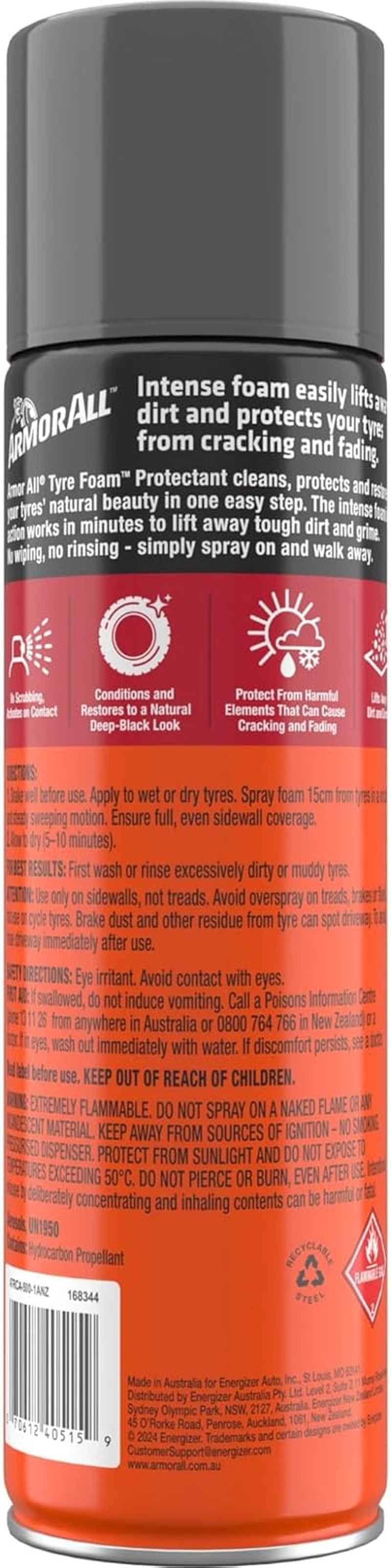 Armor All Tyre Foam Can 500 G