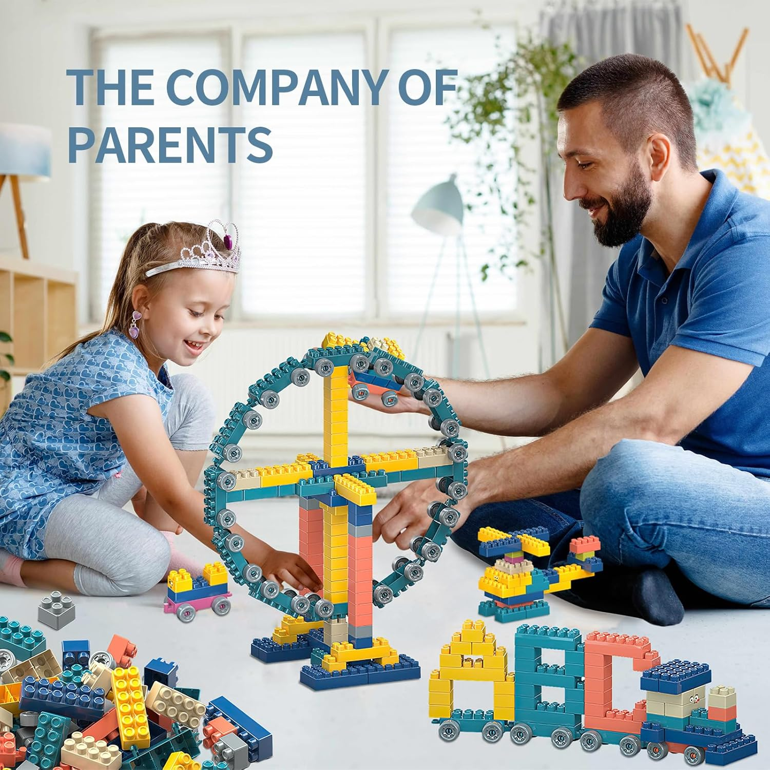 Oolong 300 Pcs Building Blocks,Building & Construction Toys,Educational  Blocks, with Torage Box,Suitable for All Children Intelligence Development Brain Stimulation,Parent-Child Interaction Toys image number 1