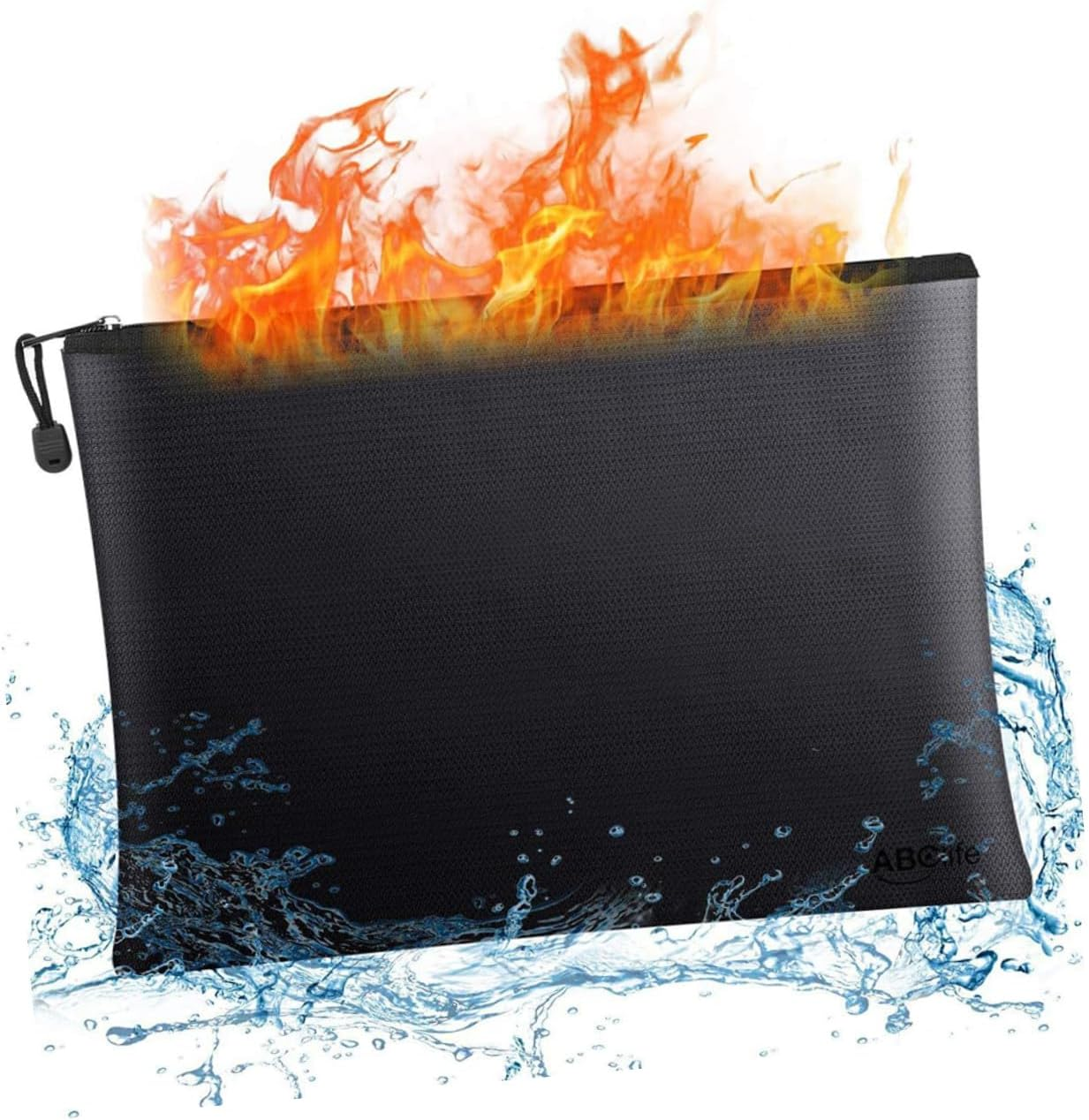 Veemoon Fireproof Document Holder Bag Medium Safe Organizer for Money Passports Certificates Jewelry Storage for Home Office Travel Use image number 2