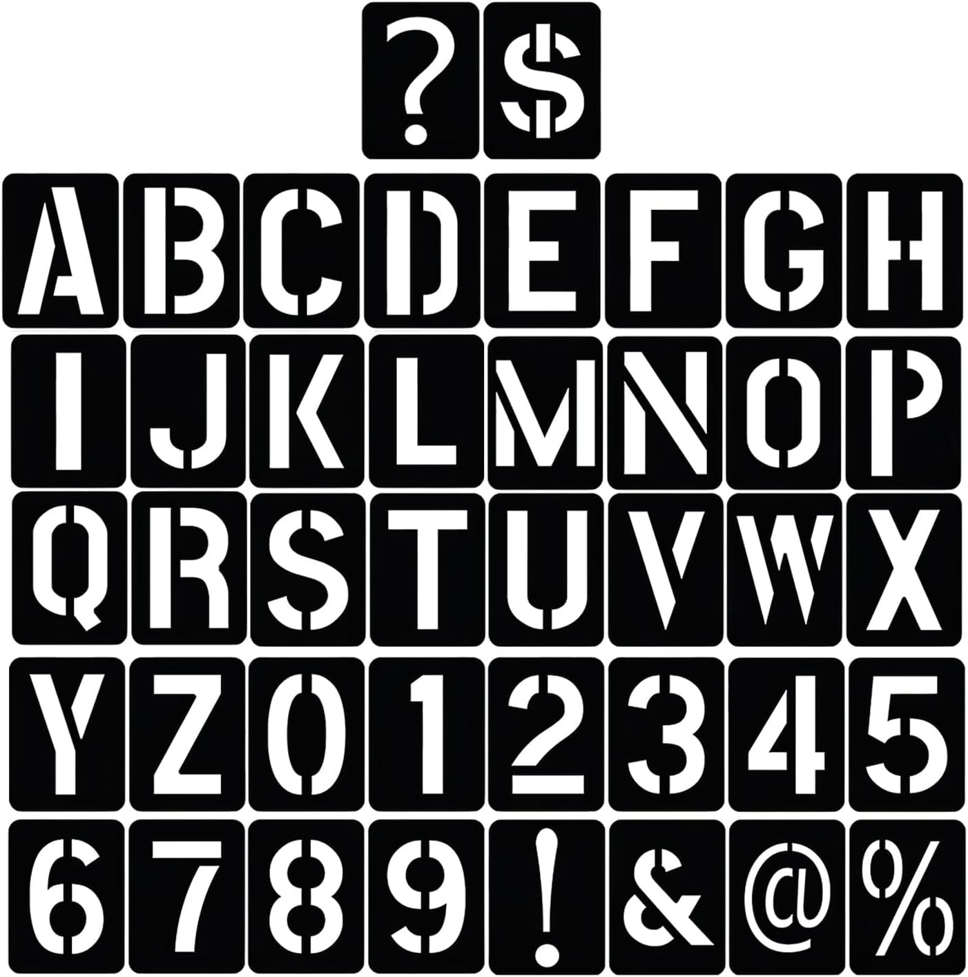 Plastic Letter Stencils Set, 42Pcs Reusable Waterproof Spray-Painted Alphabet Stencils for DIY Craft, Large Calligraphy Letter and Number Templates with Smoth Edges for Painting on Wall, Wood image number 4