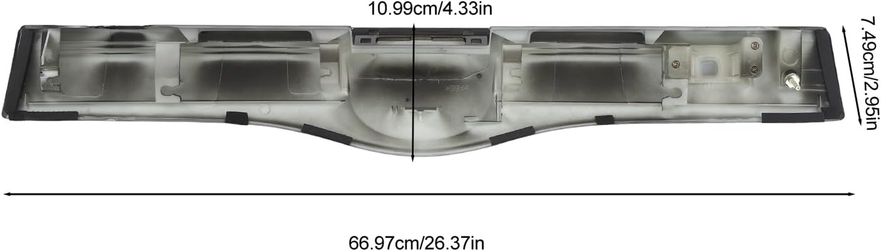 Rear Exterior Tailgate Liftgate Handle Garnish for Prius 2004 to 2009, Rear Tailgate Liftgate Handle Trim Replacement, Rear Tailgate Trunk Door Cover Grille (Black) image number 5