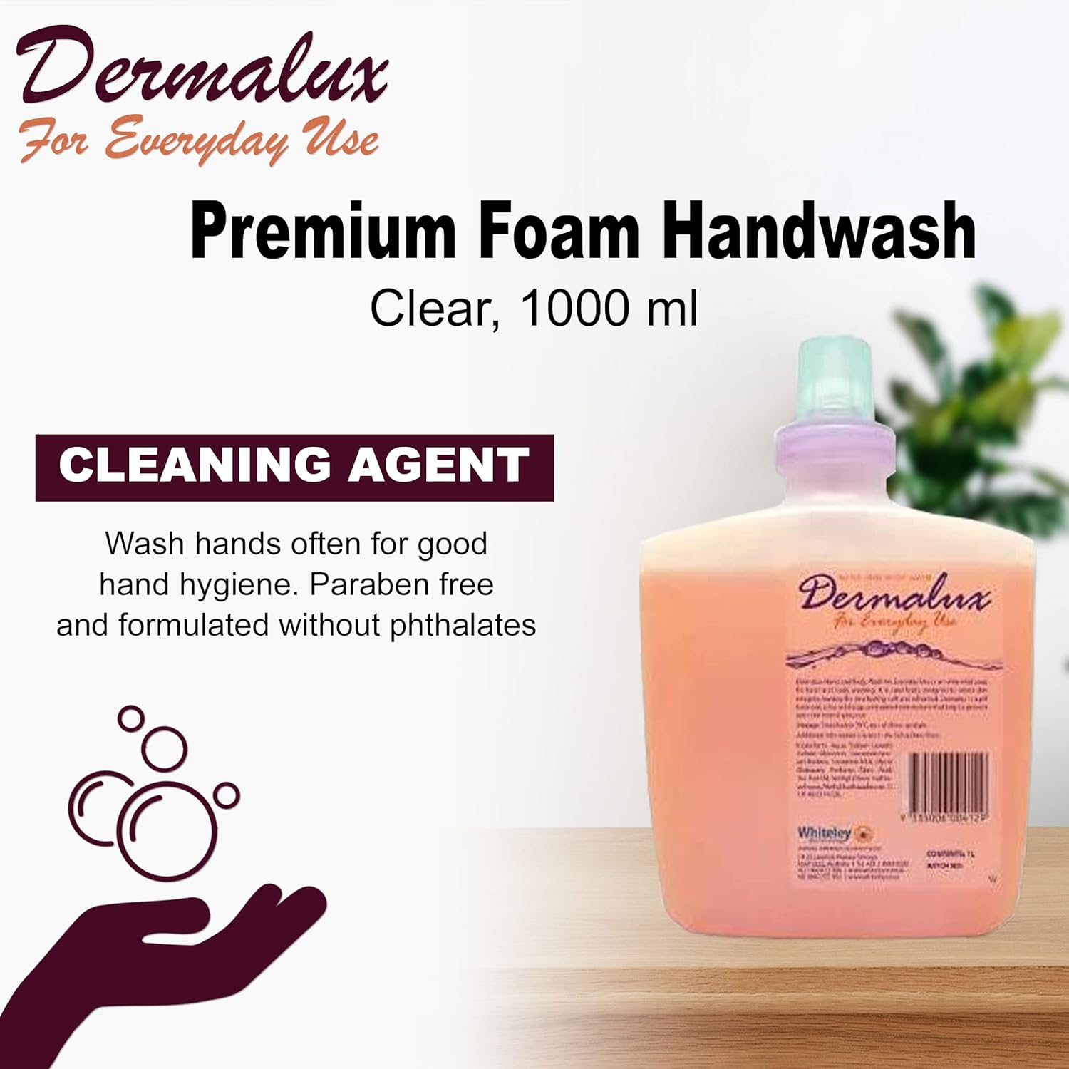 Dermalux Soap for Everyday Use - for Hand and Body Washing - Ultra Mild Soap - 6X1L - Count image number 4