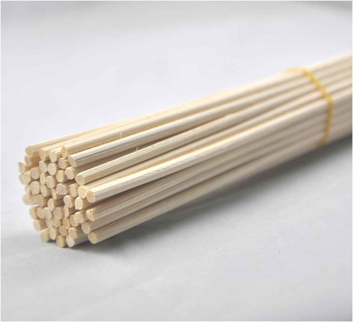 50 Pieces Natural Rattan Reed Diffuser Replacement Refill Sticks for Aroma (30Cm*4Mm, Natural Colour) image number 1