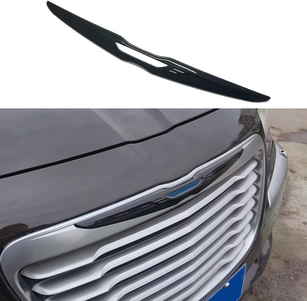Kolya Glossy Black Exterior Front Bumper Center Grille Emblem Cover Grill Badge Molding Trim for Chrysler 300 300C Accessories 2011-2023 image number 4