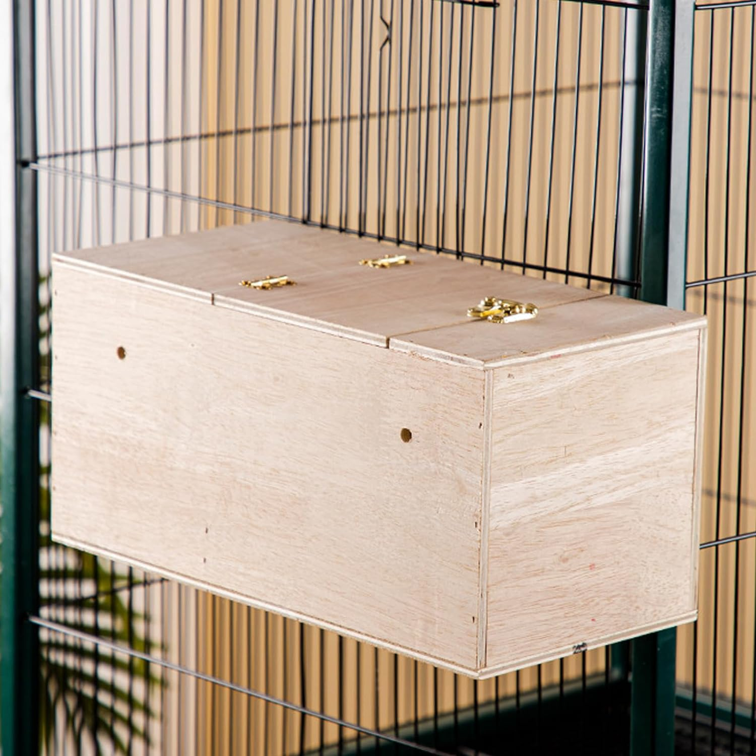 9.8 X 5.1 X 5.1Inch Parakeet Nesting Box, Bird House Bird Breeding Box Wooden Hatching House Mating Cage Nest Wood House image number 4