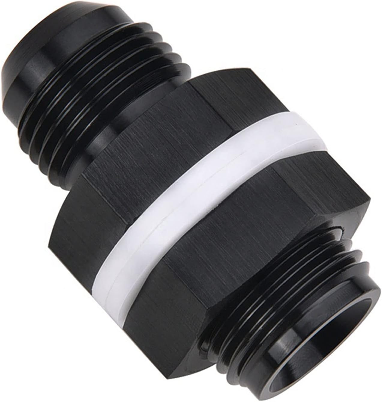 2 Pcs AN6 Bulkhead Adapter Fitting Aluminum Anodized for Fuel Line to Fuel Cell Tank Pump Connection Set image number 2