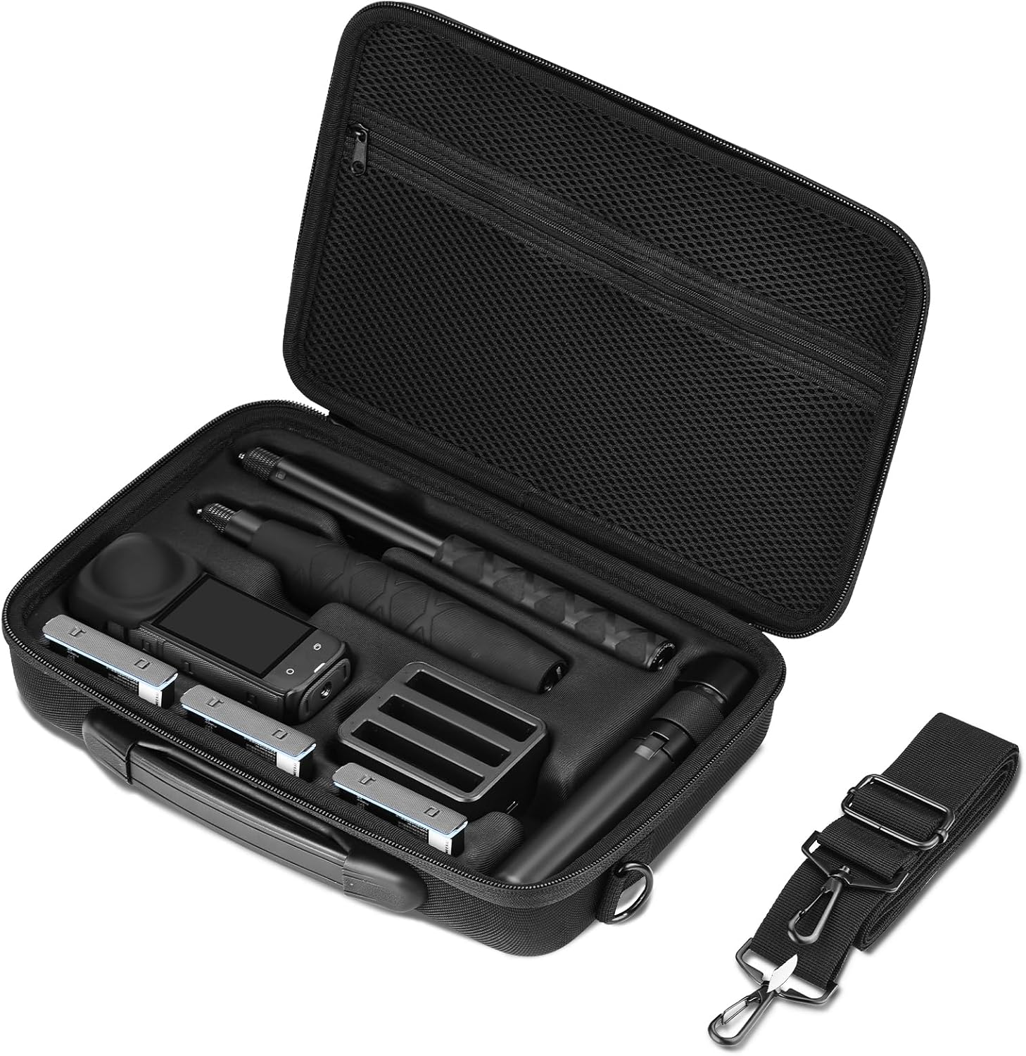 Flymile X4 Carrying Case for Insta360 X4,Portable Hard Shell Storage Protective Bag,Lager Capacity Travel Handle Case for Insta360 X4 Accessories image number 6
