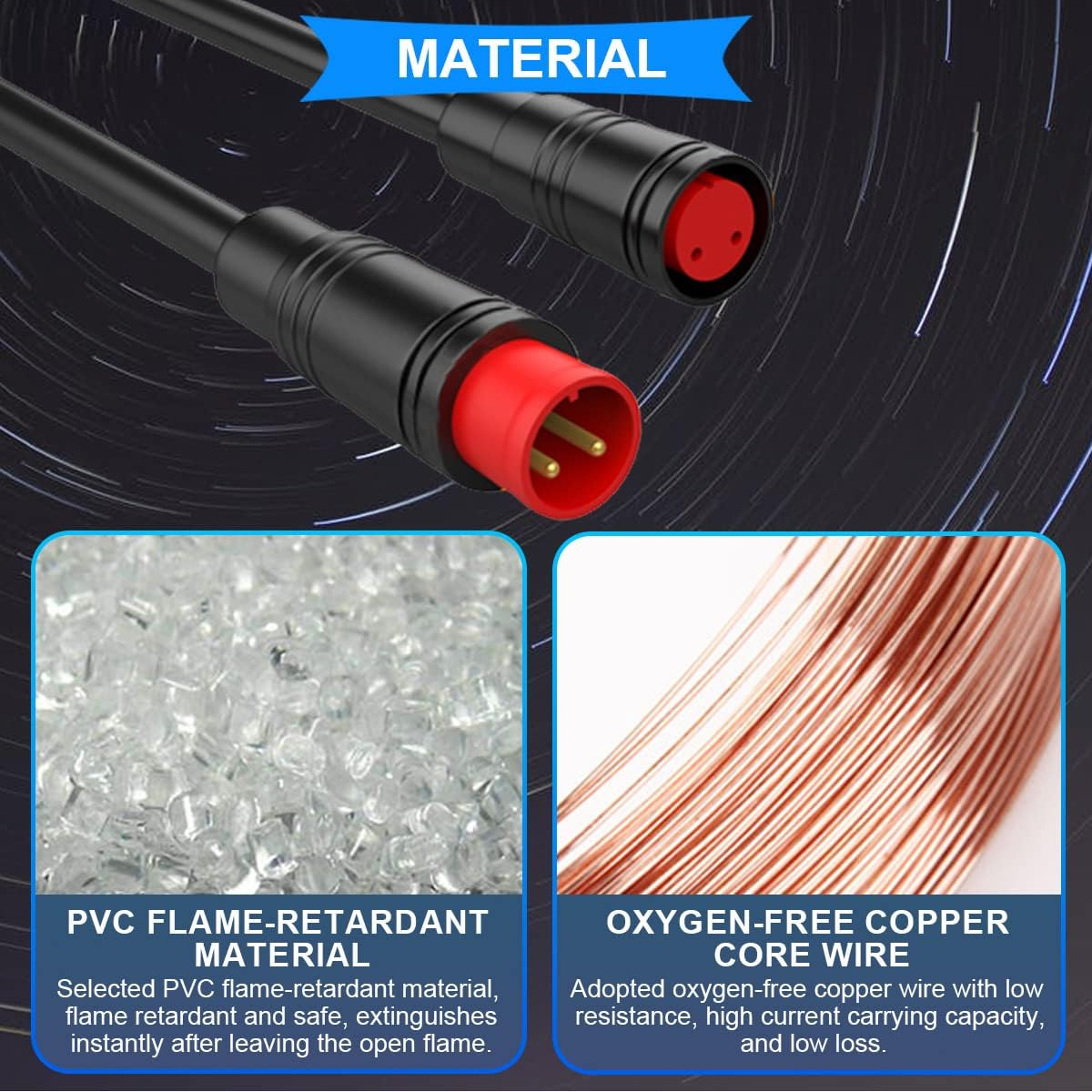 Xiatiaosann 5 Pairs Waterproof Julet 2 Pin Connector Extension Cable for E-Bikes - 20Cm Female and Male Plug Wire for Electric Bike Light, Throttle Grip with 20 Pieces Heat Shrink Tube - 2 Pin image number 6