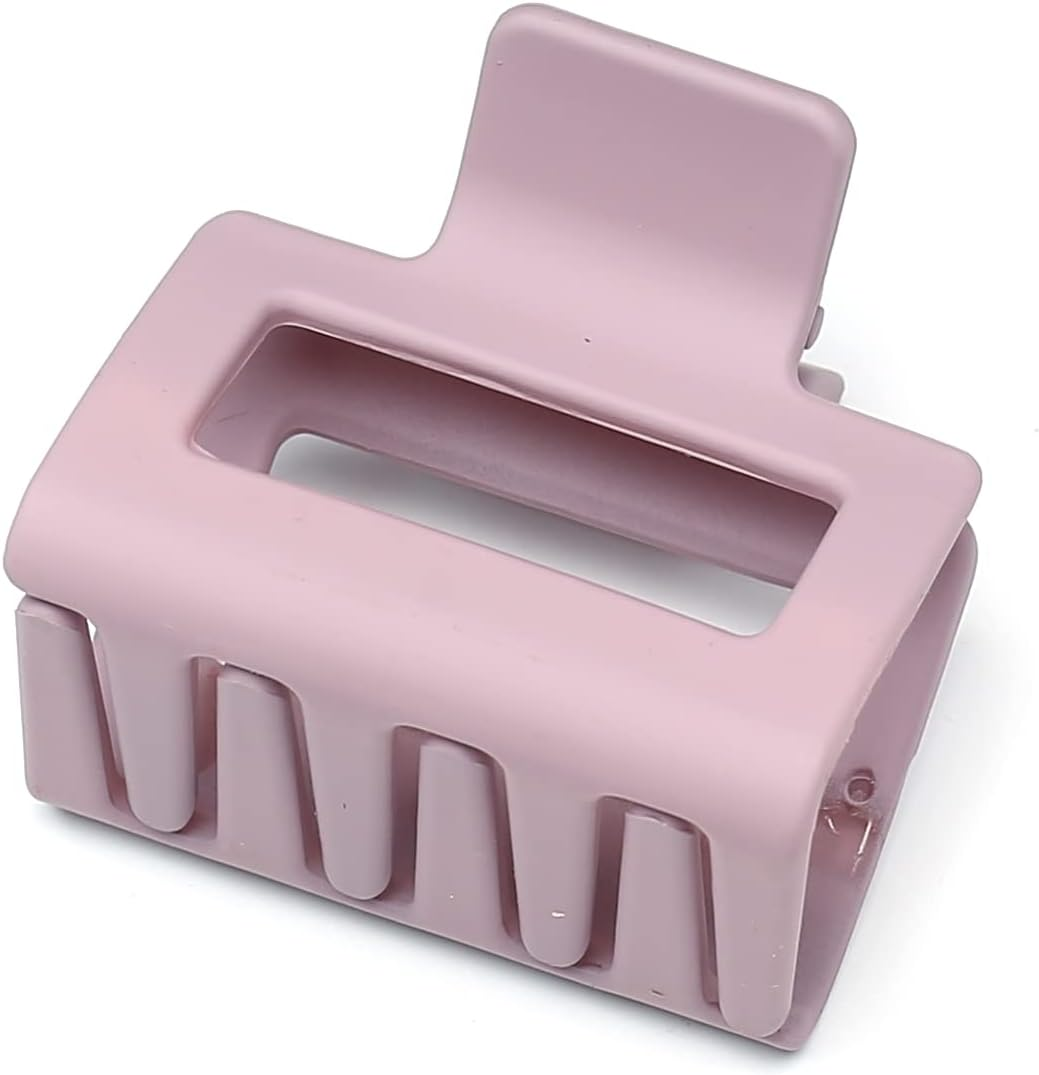 Qingoo Medium Pink Square Hair Clip Claws Hair Clip Beautiful Women'S Hair Accessories Elegant Hair Accessory 1 Piece (5 Cm X 4.8 Cm, Baby Pink)