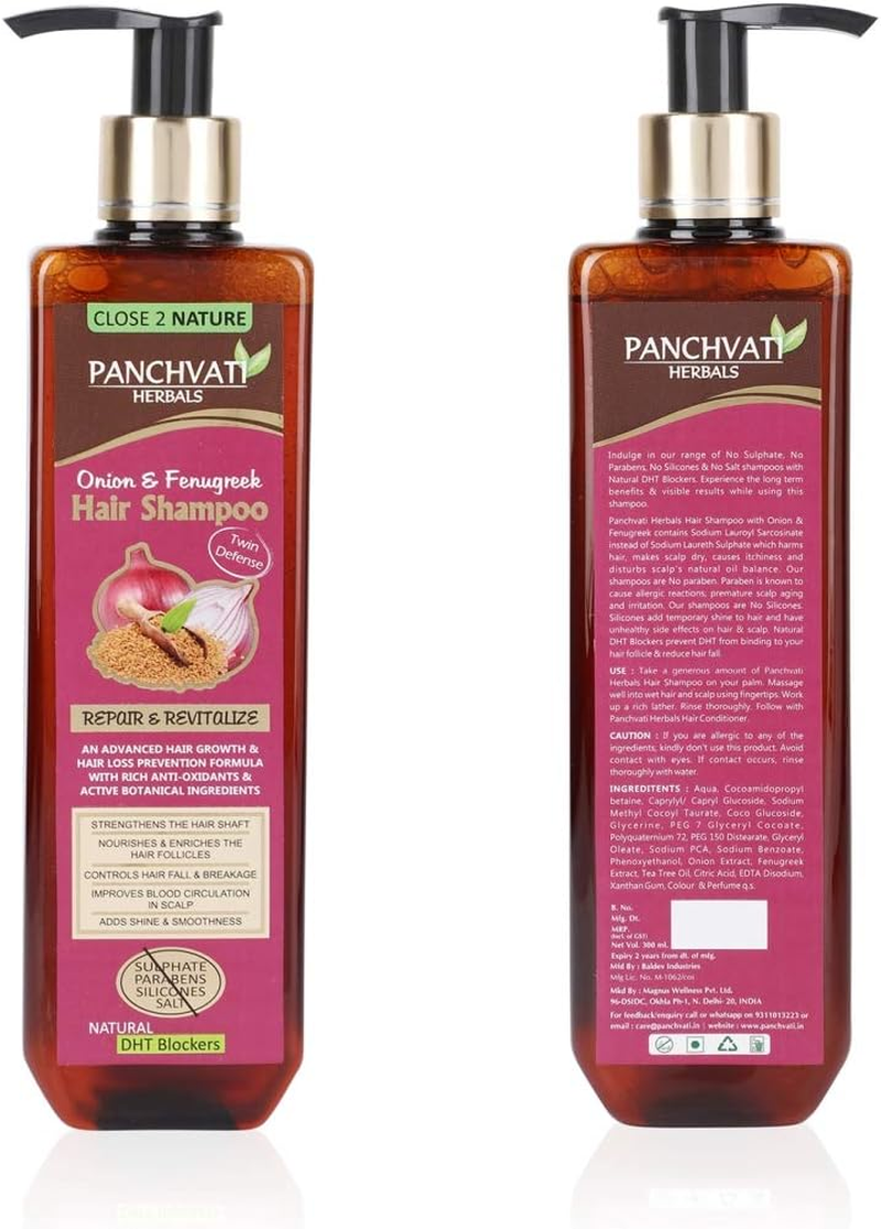 Panchvati Onion Fenugreek Hair Shampoo, 300 Ml - No Sulphate, No Parabens, No Silicon & Salt image number 5