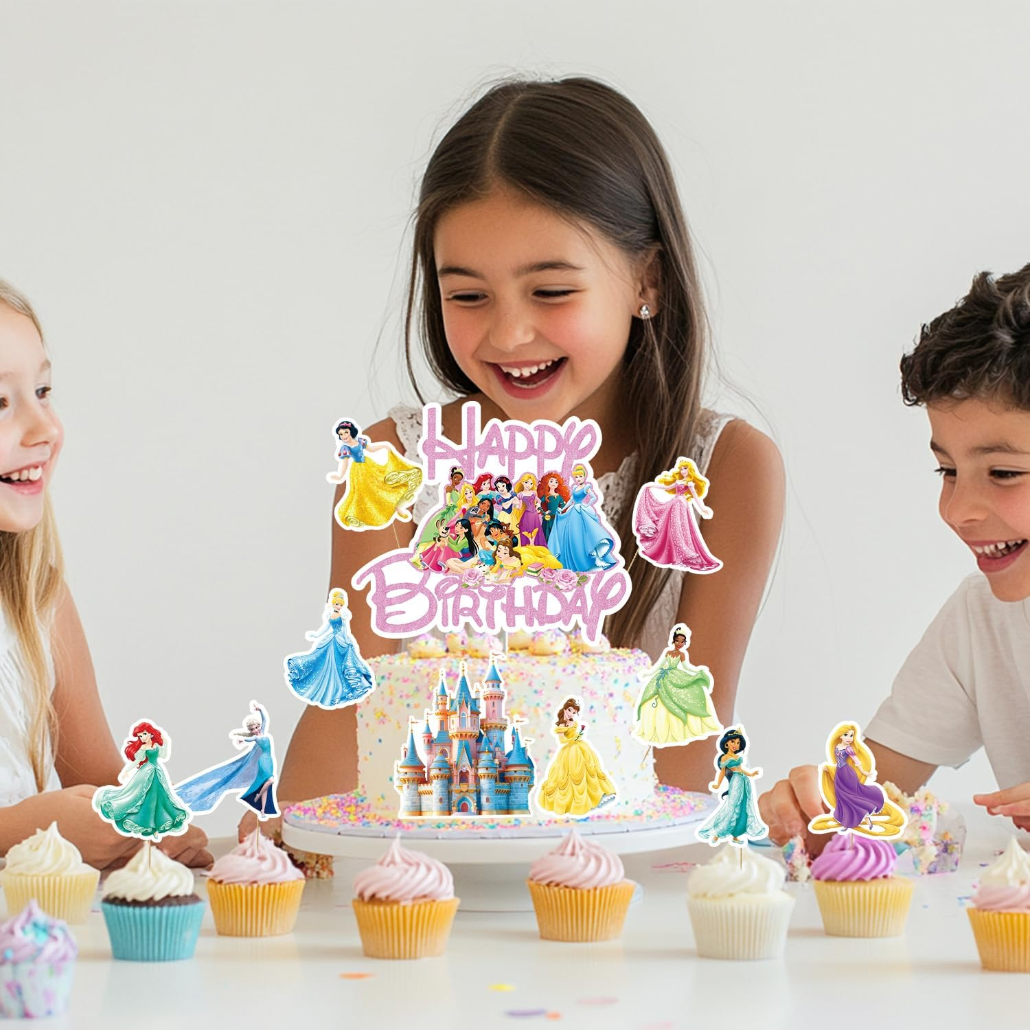 Princess Cake Topper, Princess Cake Decorations Prin Cess Cake Toppers, Fantastic Happy Birthday Prin Cess Cake Topper, Prin Cess Cake Toppers for Girls Birthday Baby Shower Party image number 3