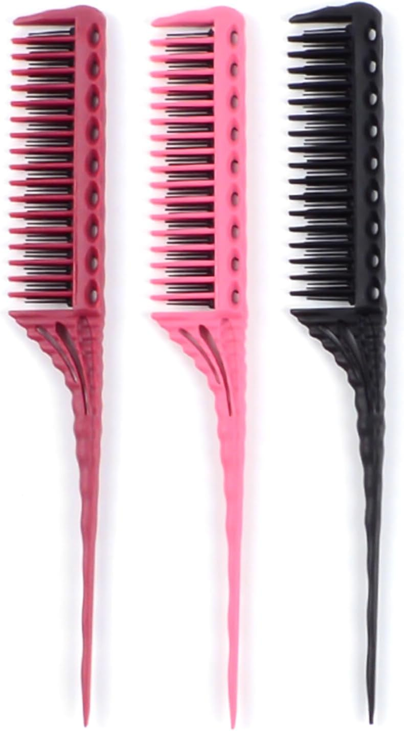 3 Pieces Plastic Comb, Hair Salon Tool, Styling Comb, Hair Styling Tool, Hair Fighter Tool image number 3