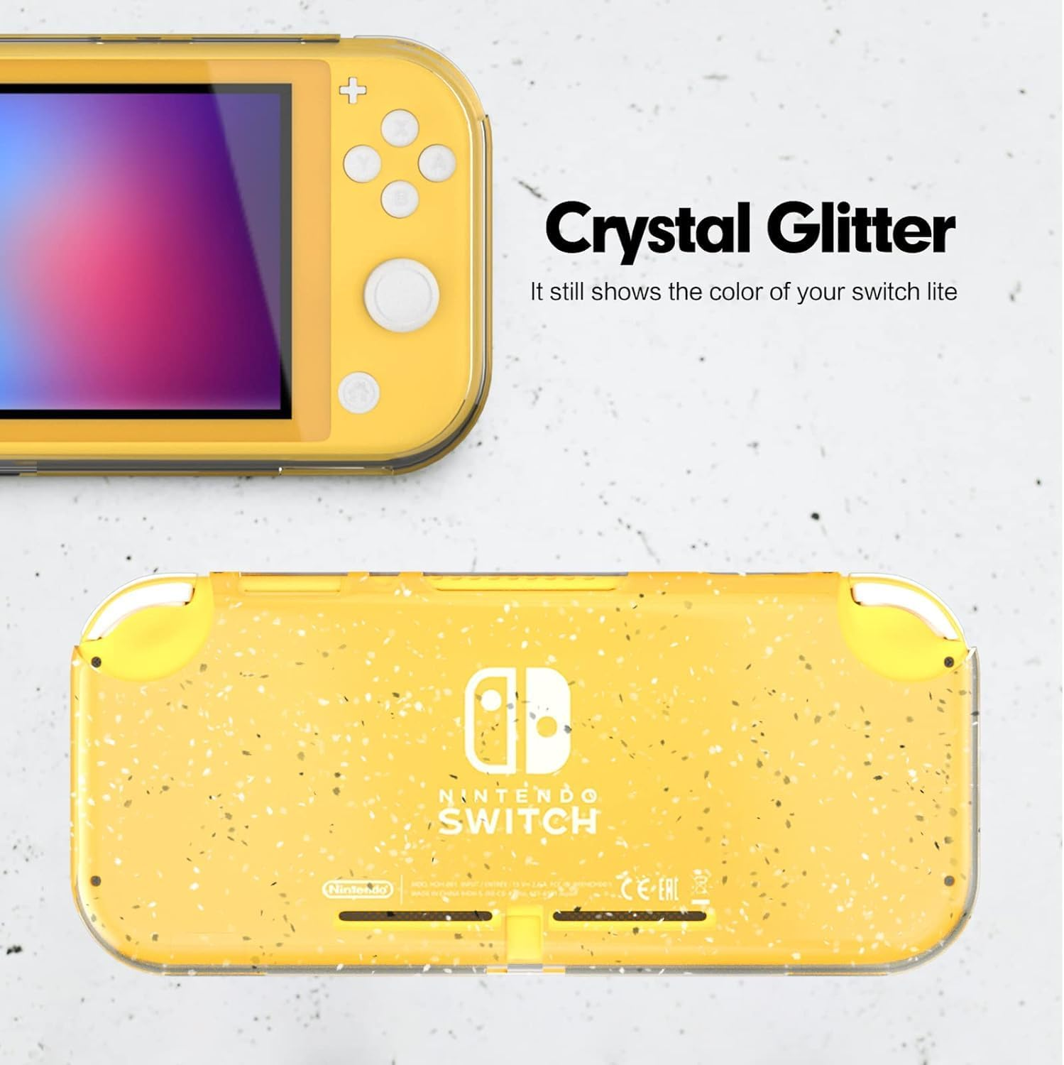 Protective Case for Nintendo Switch Lite, Glitter Bling Soft TPU Cover with Shock-Absorption and Anti-Scratch Design Protective Case - Crystal Glitter image number 2