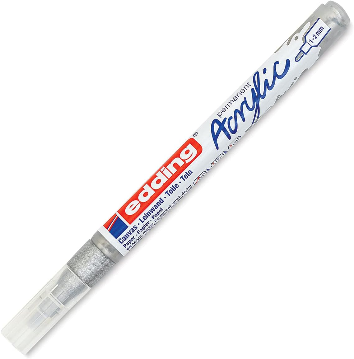 Edding 5300 Acrylic Marker Fine - Gold - 1 Waterproof Acrylic Paint Marker - Fine round Nib 1-2Mm - Acrylic Paint Pen for Drawing on Canvas, Art Paper and Wood - Acrylic Markers for Pebbles