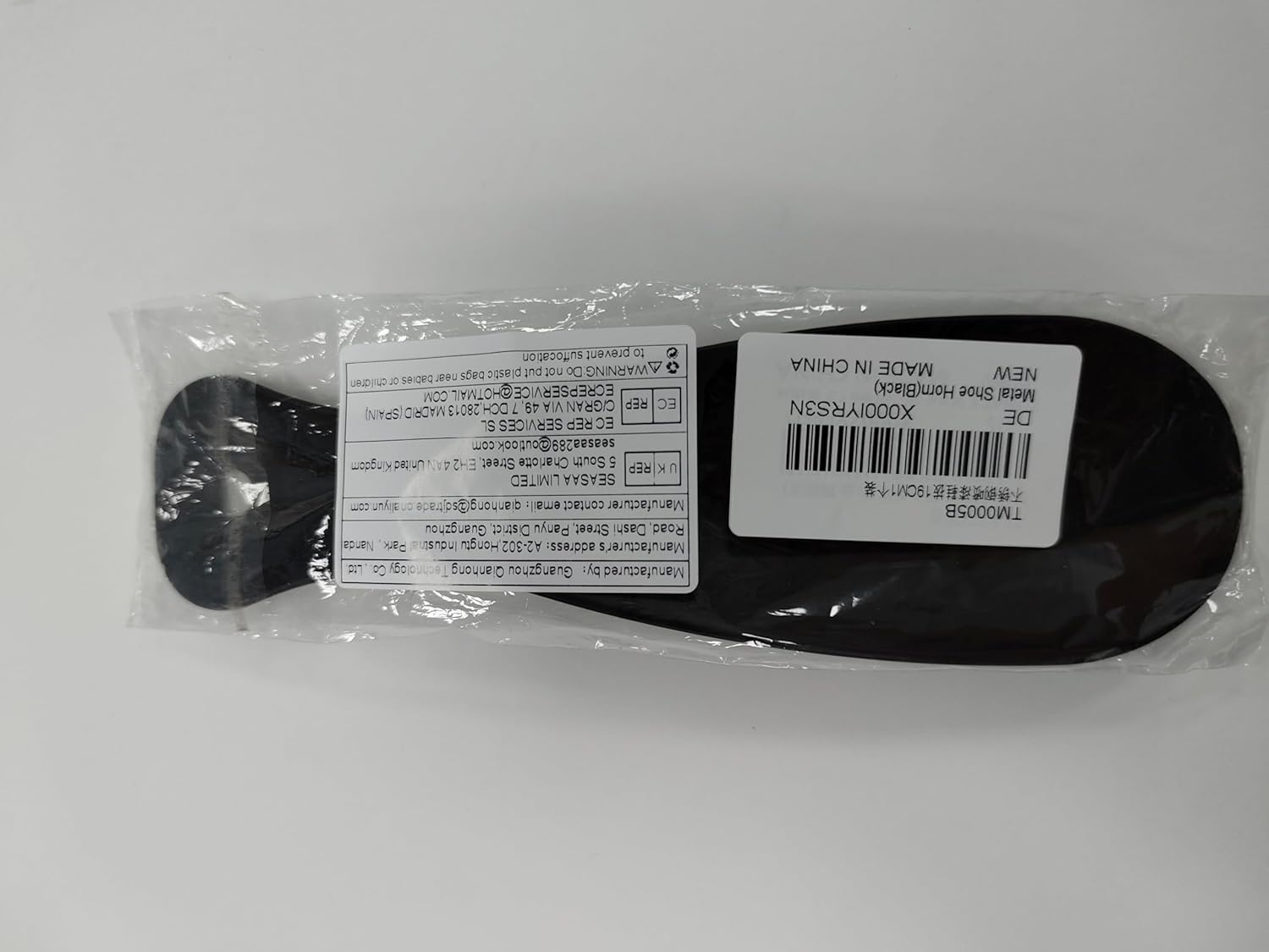 ZOMAKE Metal Shoe Horn Stainless Steel Shoehorn 19CM Portable for Travel - Black/2Pcs image number 2