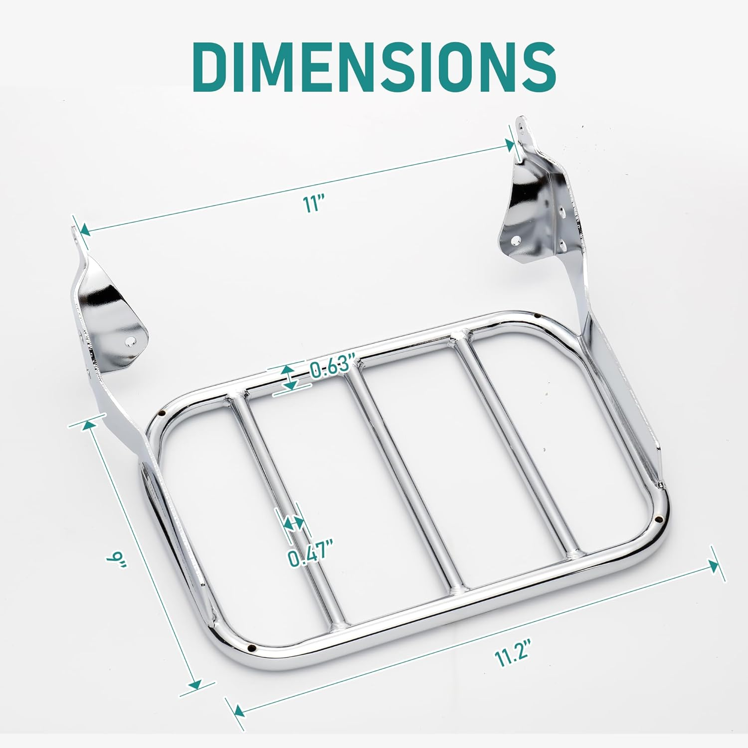 Mokitdora Sport Luggage Rack for Harley Sissy Bar Uprights Compatible with 2018-Later Softail Low Rider FXLR FXLRS FXLRST Fat Bob FXFB FXFBS Sport Glide FLSB, Chrome image number 1