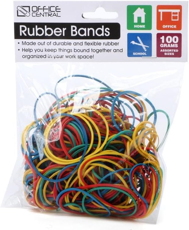 Tootoo 1 Pack Multicolour Rubber Bands Basics Coloured Band Thin - 100G