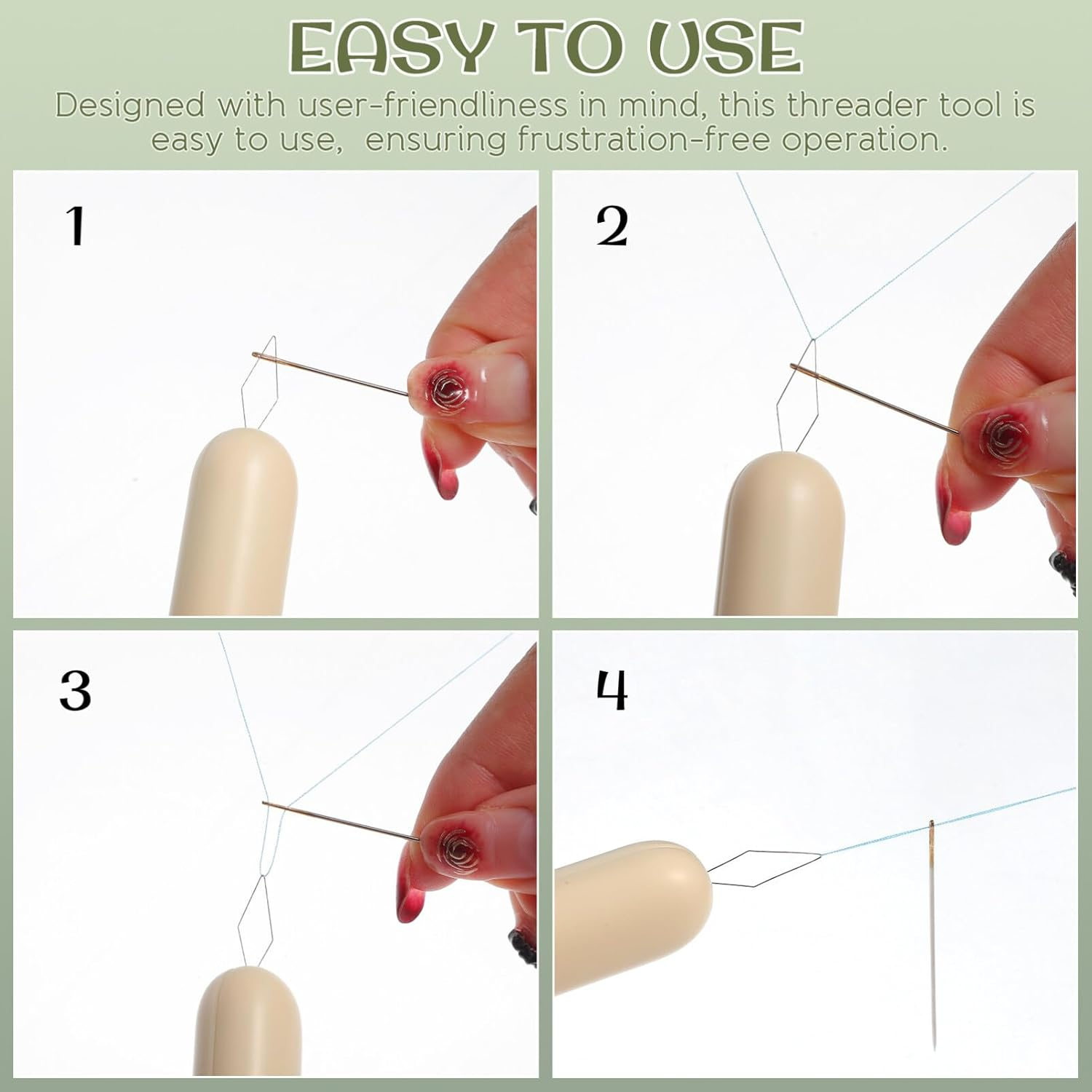 HOODANCOS Upgraded Seam Ripper, 2Pcs 2024 New 2 in 1 Needle Threader Seam Rippers for Sewing, Double Head Retractable Seam Remover Seam Ripper Tool for Knitting Quilting image number 3
