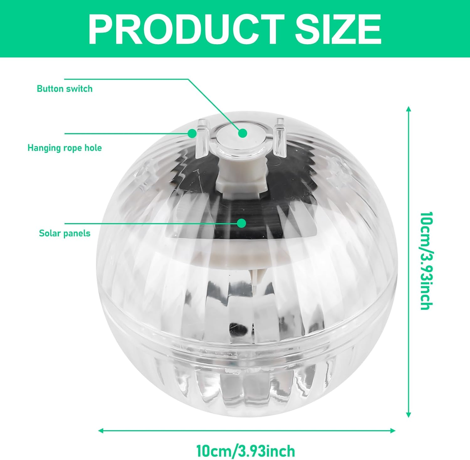 Asfrode Solar Floating Pool Lighting, Pack of 3 Pond Lighting, 7 Colours, Solar Floating Pool Light, RGB Solar Lights, IP65 Water Light for Pool, Pond, Garden, Fountain, Water Parks