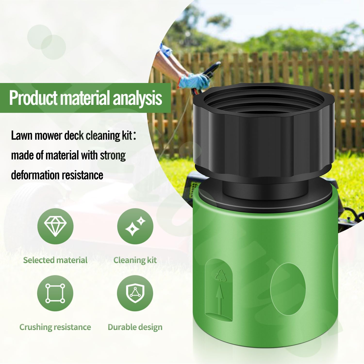 Haiouus 2 Kit Lawn Mower Deck Wash Kit, for Riding Lawn Mower Cleaning Attachment Kit, Compatible with C-Ub Cadet, MTD, Troy-Bilt, C-Raftsman Lawn Mower Tractor, Deck Wash Adapter Accessories