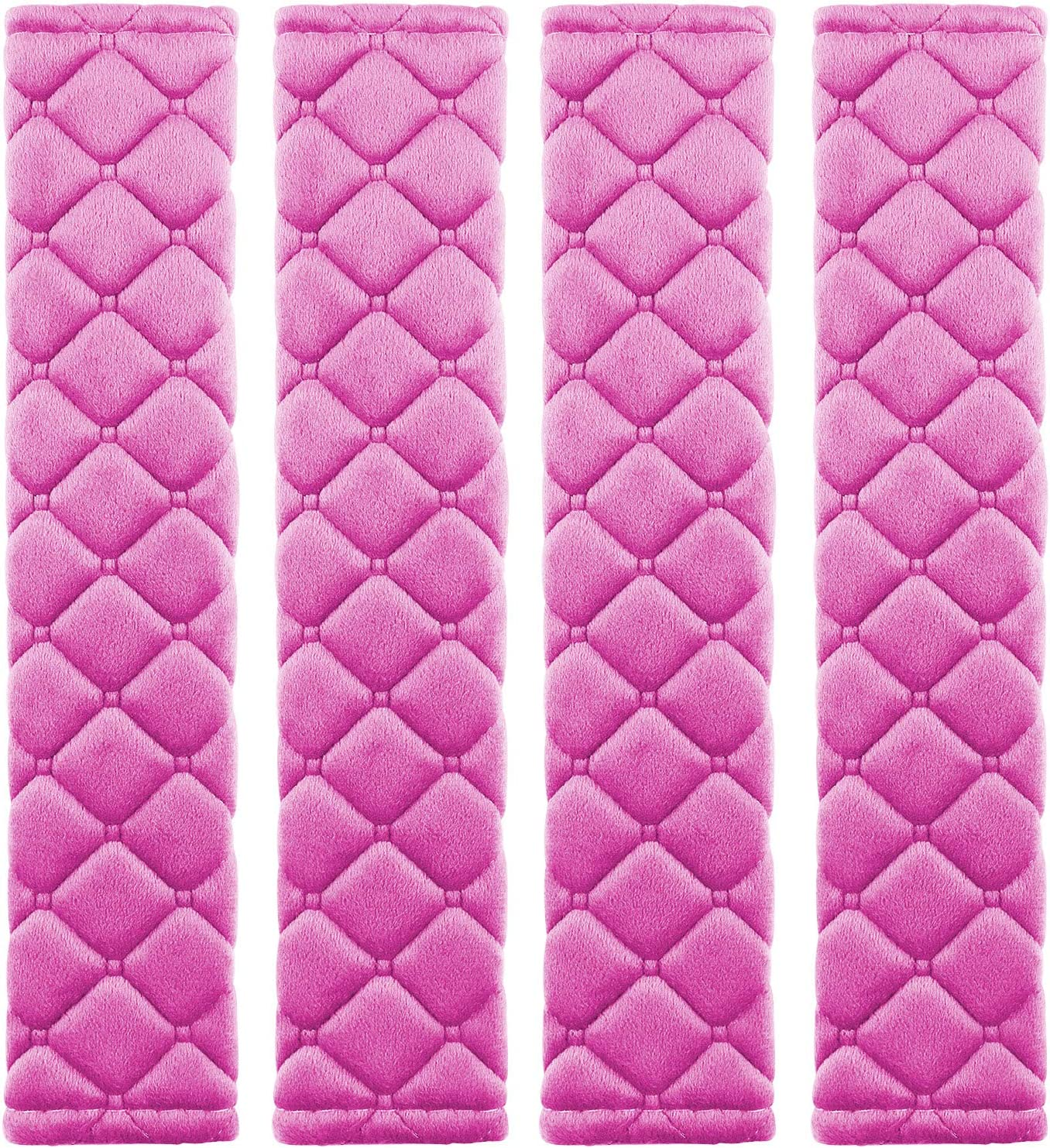 4 Pack Universal Car Seat Belt Pads, Adult Seat Belt Shoulder Strap Covers Harness Pad for Car/Bag,Soft Comfort Helps Protect You Neck Shoulder from the Seat Belt Rubbing 4Pack-Gray