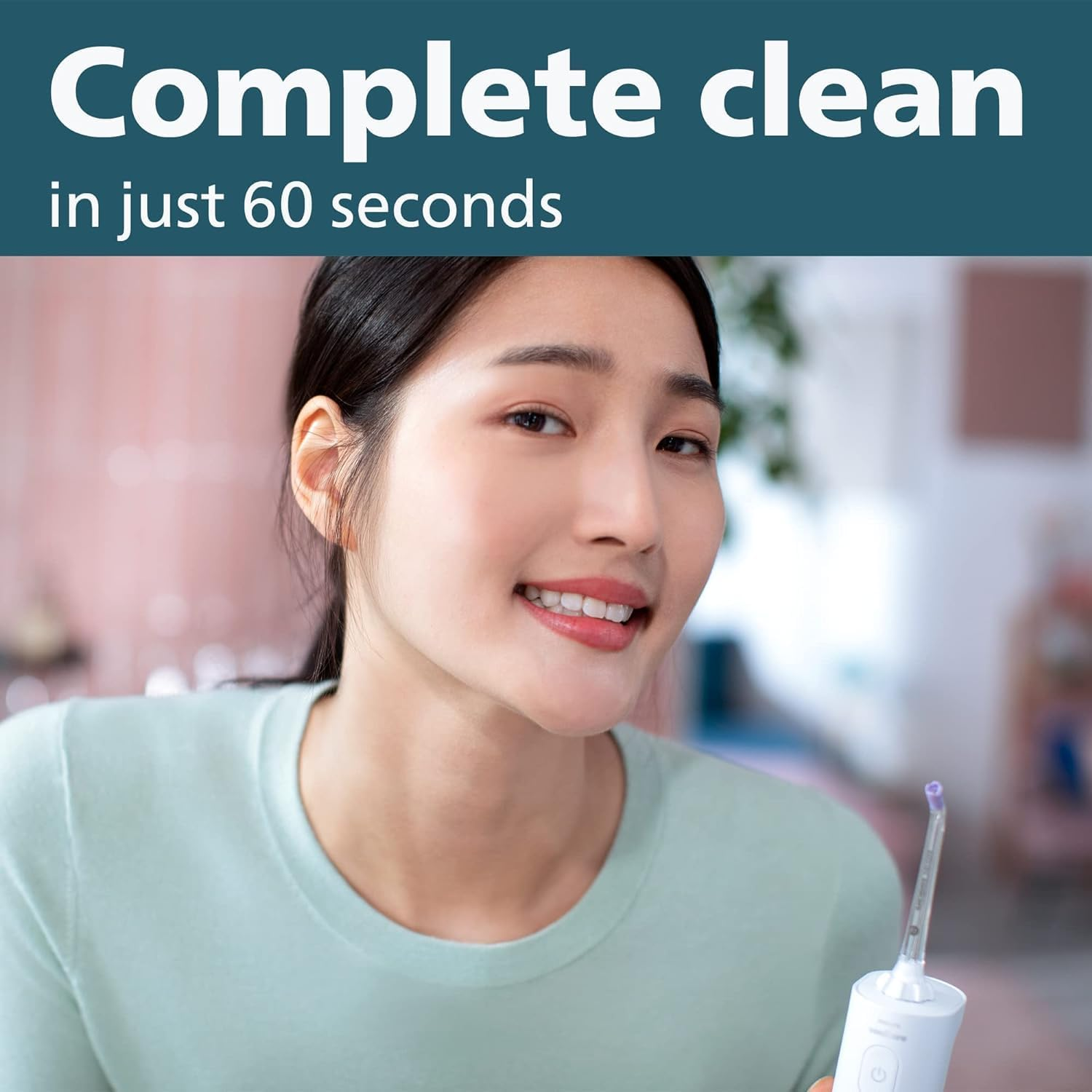 Philips Sonicare Cordless Power Flosser 3000, Oral Irrigator, 2 Flossing Modes, 3 Intensities, Quad Stream Technology for Fast and More Effective Flossing, Clean in 60 Seconds (Black), HX3826/33 image number 5