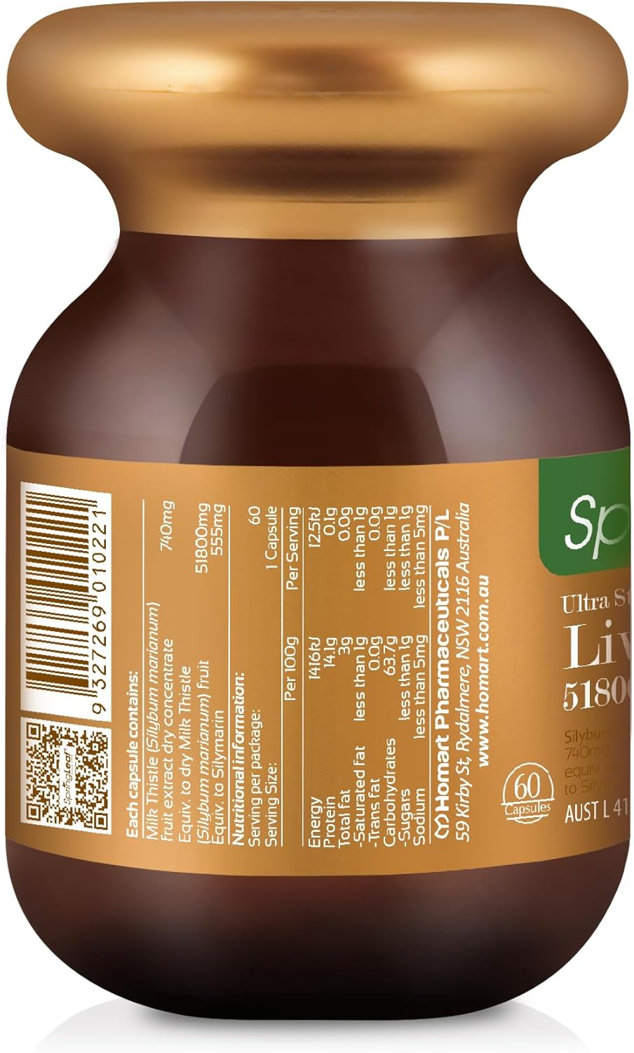 Springleaf Ultra Strength Milk Thistle, 51,800Mg, 60 Capsules, Herbal Supplement (60 Day) image number 1