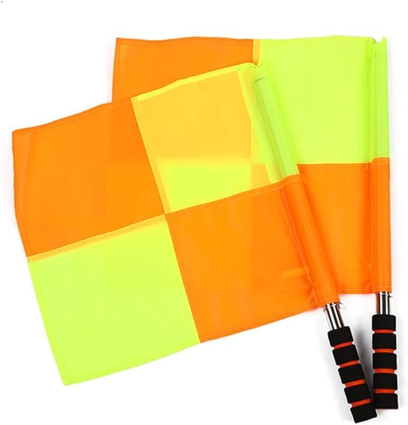 2Pcs Linesman Flags Referee Flag Football Training Border Flag Set Referee Flag for Sports Games Football image number 3
