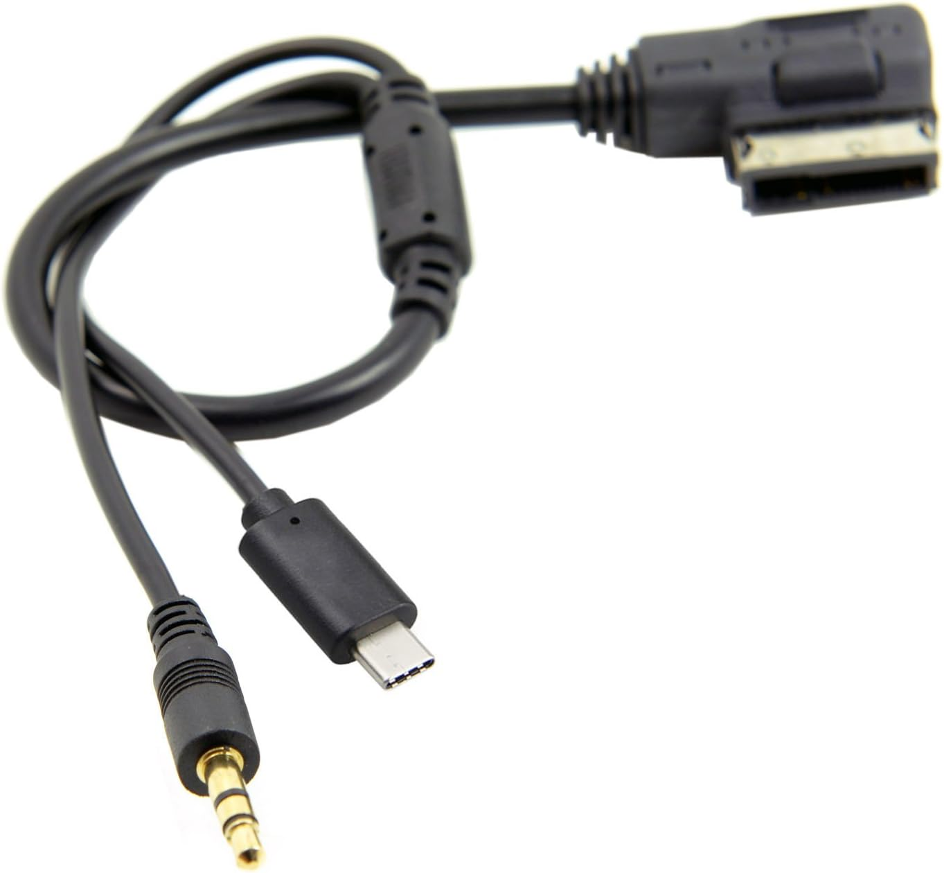 JSER Media in AMI MDI to Stereo 3.5Mm Audio & USB-C Aux Adapter Cable for Car VW Audi 2014 A4 A6 Q5 Q7 image number 5