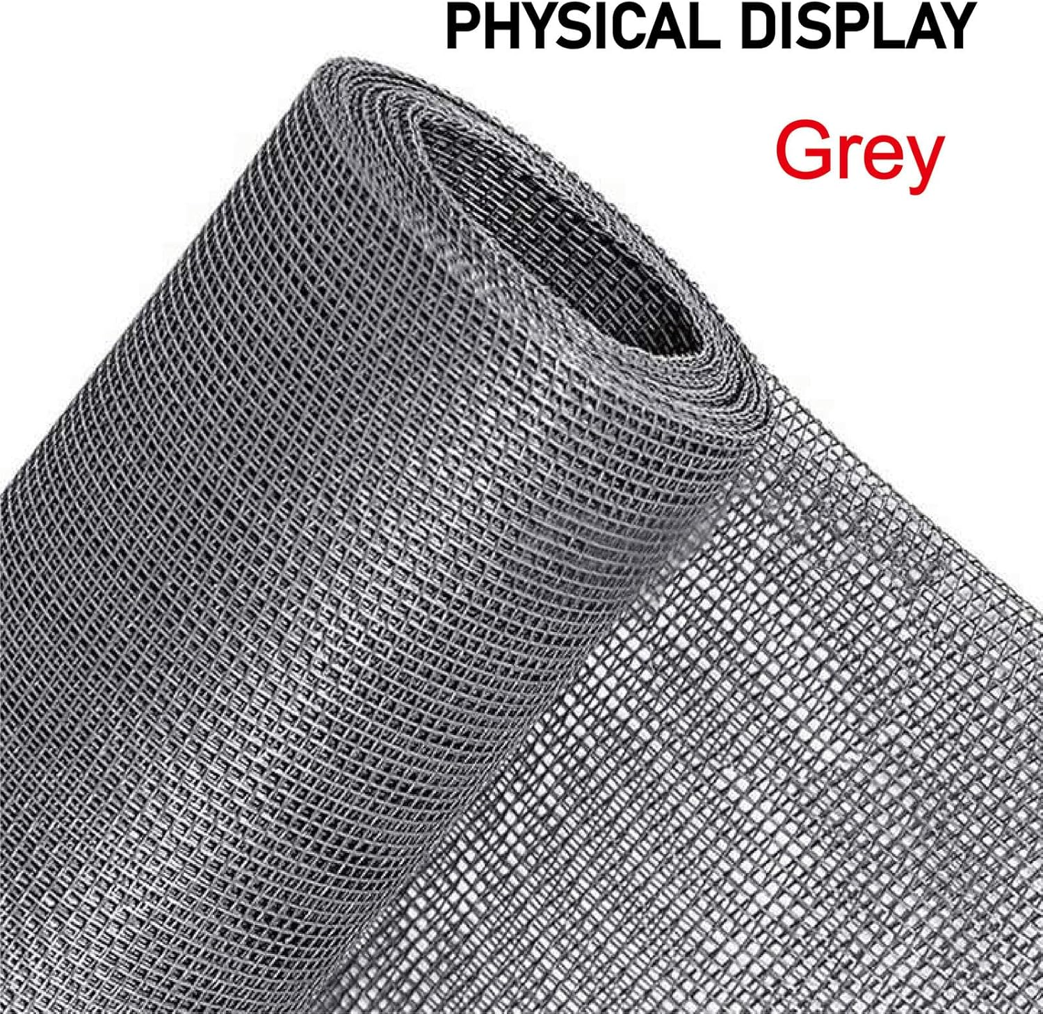 Tootoo Fiberglass Insect Fly Screen - Easy Installation, 5M X 1M Roll in Black & Grey (Grey) image number 6