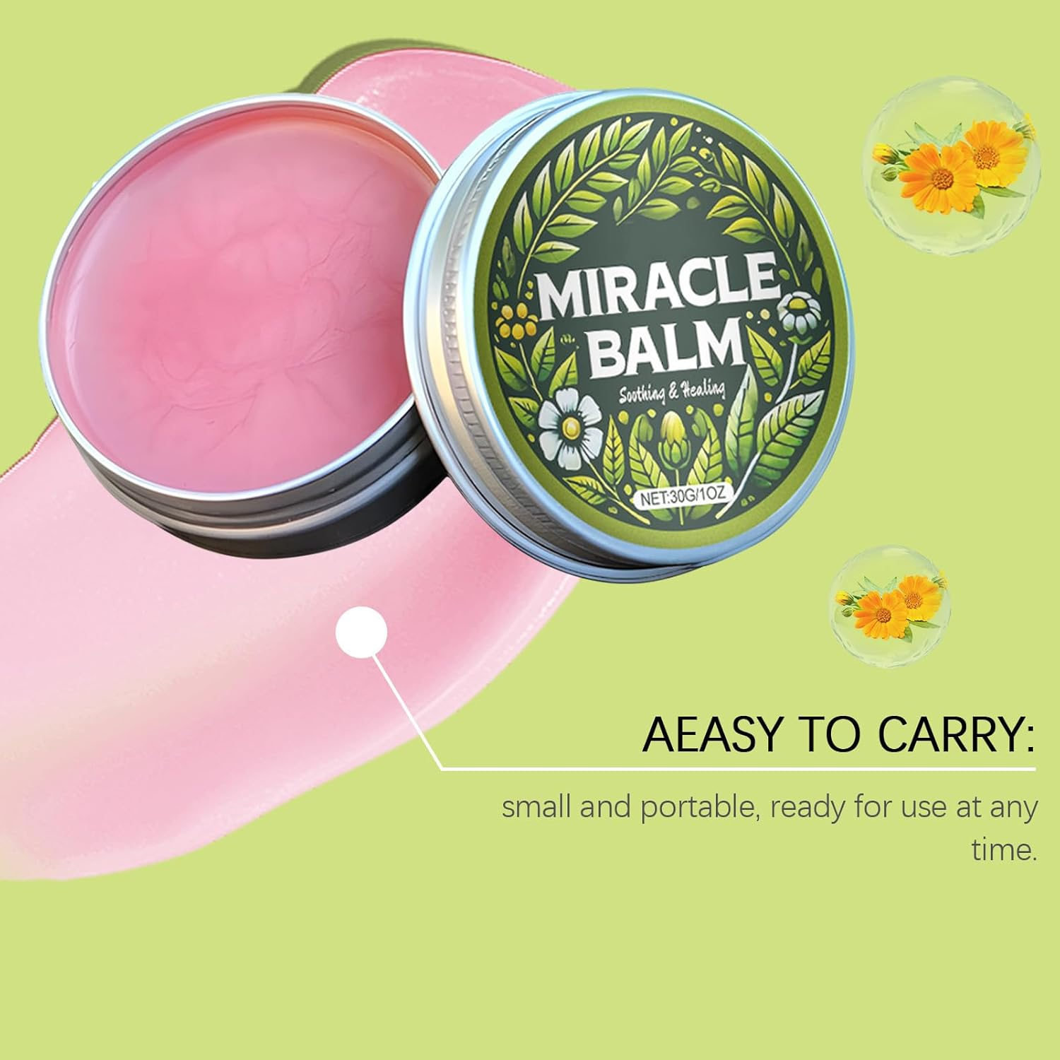 Miracle Balm, Natural Ingredients Soothing Cream for Legs Arms & Back Long Lasting Comfort, Skin Friendly Moisturizing Body Massage Balm for Men Women, Plant Extracts Herbal Cream (6PCS) - 1Pcs image number 5