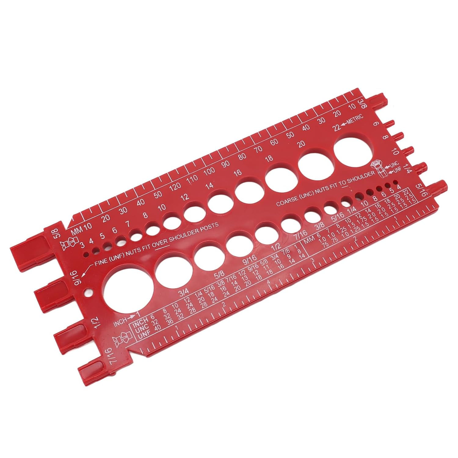 Nut Bolt Thread Gauge, Accurate Screw Bolt Nut Thread Measure Size Checker, Portable Bolt and Nut Identifier Gauge image number 6