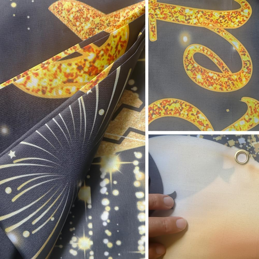 Black Gold Happy Retirement Banner Backdrop Kit with Sash,Funny Card Hanging Swirls Streamers,Cake Topper-1.5M X 0.9M Retirement Decorations Photography Party Supplies for Men Women image number 4