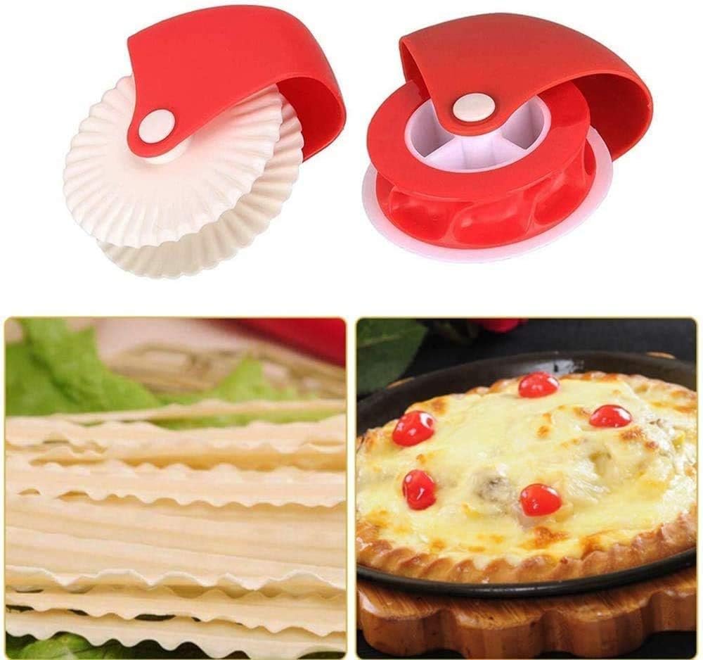 Xingbing 6 PCS Pastry Wheel Decorator and Cutter, Plastic Blade, Kitchen Baking Tool for Pies, Pasta, Pizza, Ravioli