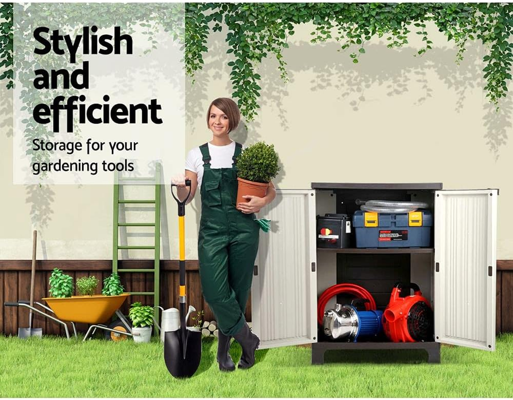 Gardeon Outdoor Storage Cabinet Box Garden Sheds Cupboard Garage Box Lockable image number 3