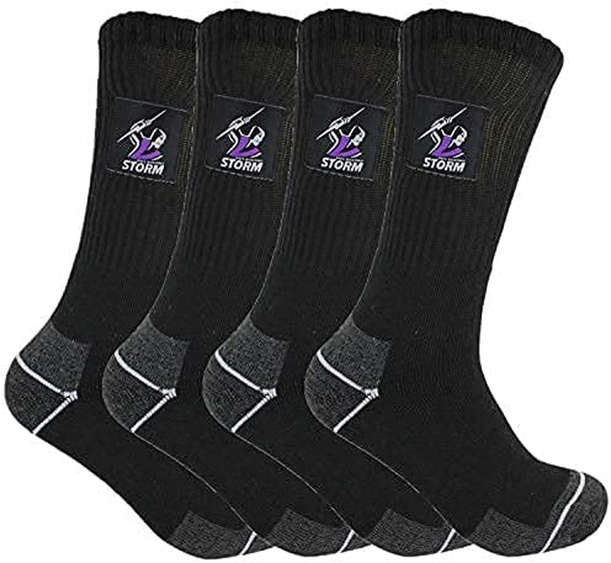 NRL Melbourne Storm High Performance Sport Ankle Supporter Socks | National Rugby League | Men'S Sizes 4Pr