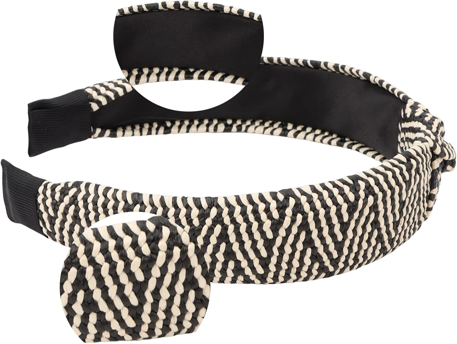 Srotmirw Women'S Summer Headband, Pack of 3, Braided Headband in Brown Series or Black Stripes for Women and Girls image number 4