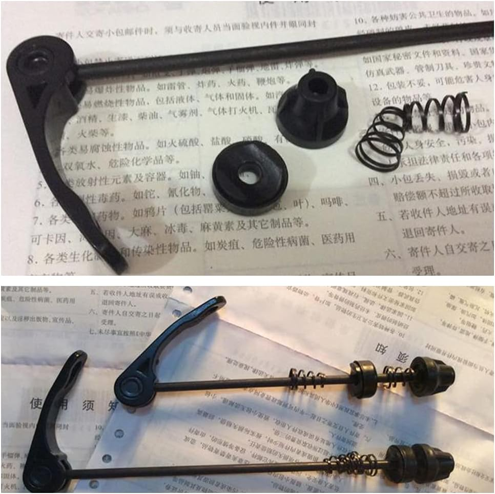 NA 1 Pair Quick Release Skewer Front and Rear Wheel Hub Quick Release Skewer Set Clip Bolt Lever Axle Set for Road Mountain Bicycle image number 5