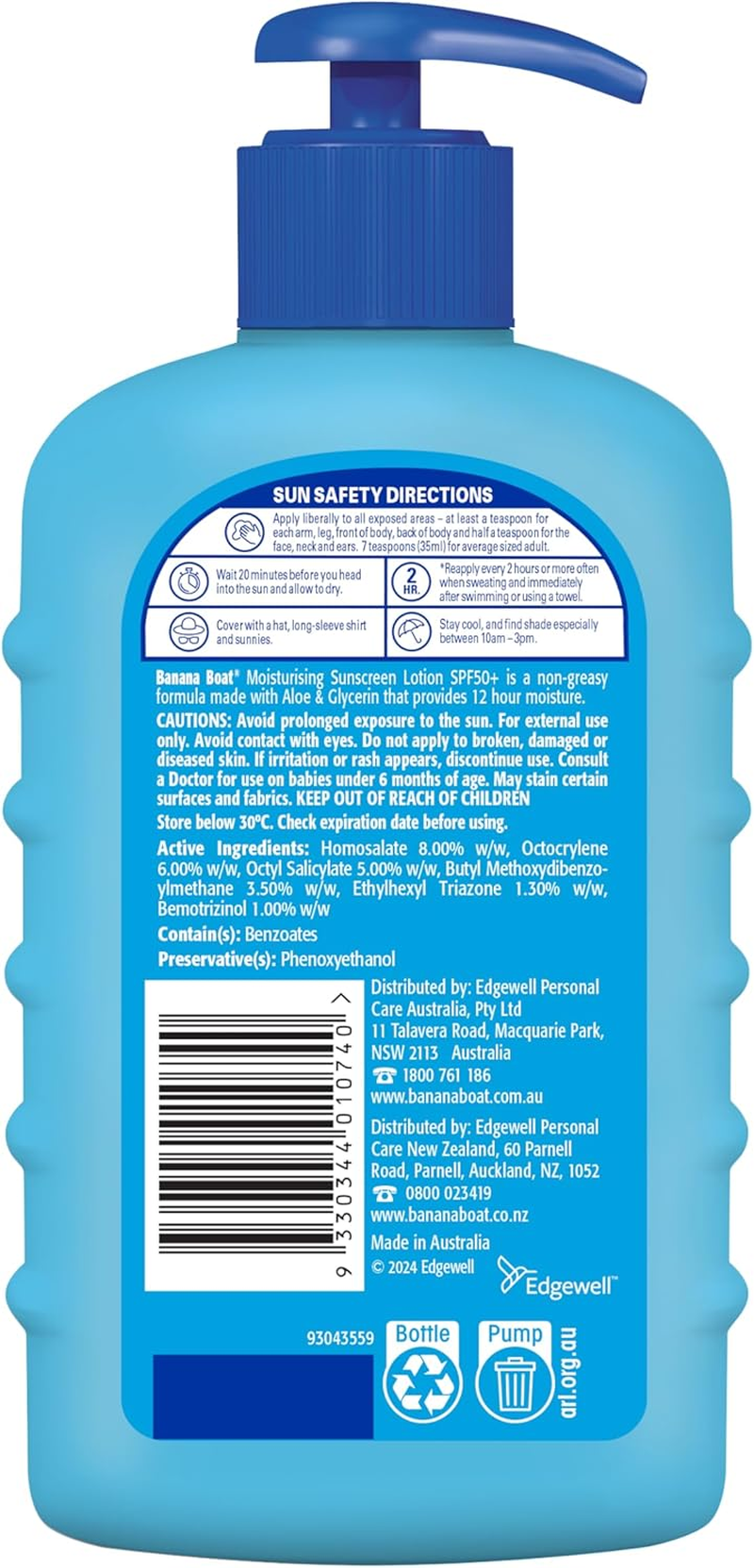 Banana Boat Moisturising Sunscreen Lotion SPF50+ 400G, Skin Feels Moisturised and Nourished, UVA + UVB Broad Spectrum, Non-Greasy, 4-Hour Water Resistant, Made in Australia image number 2