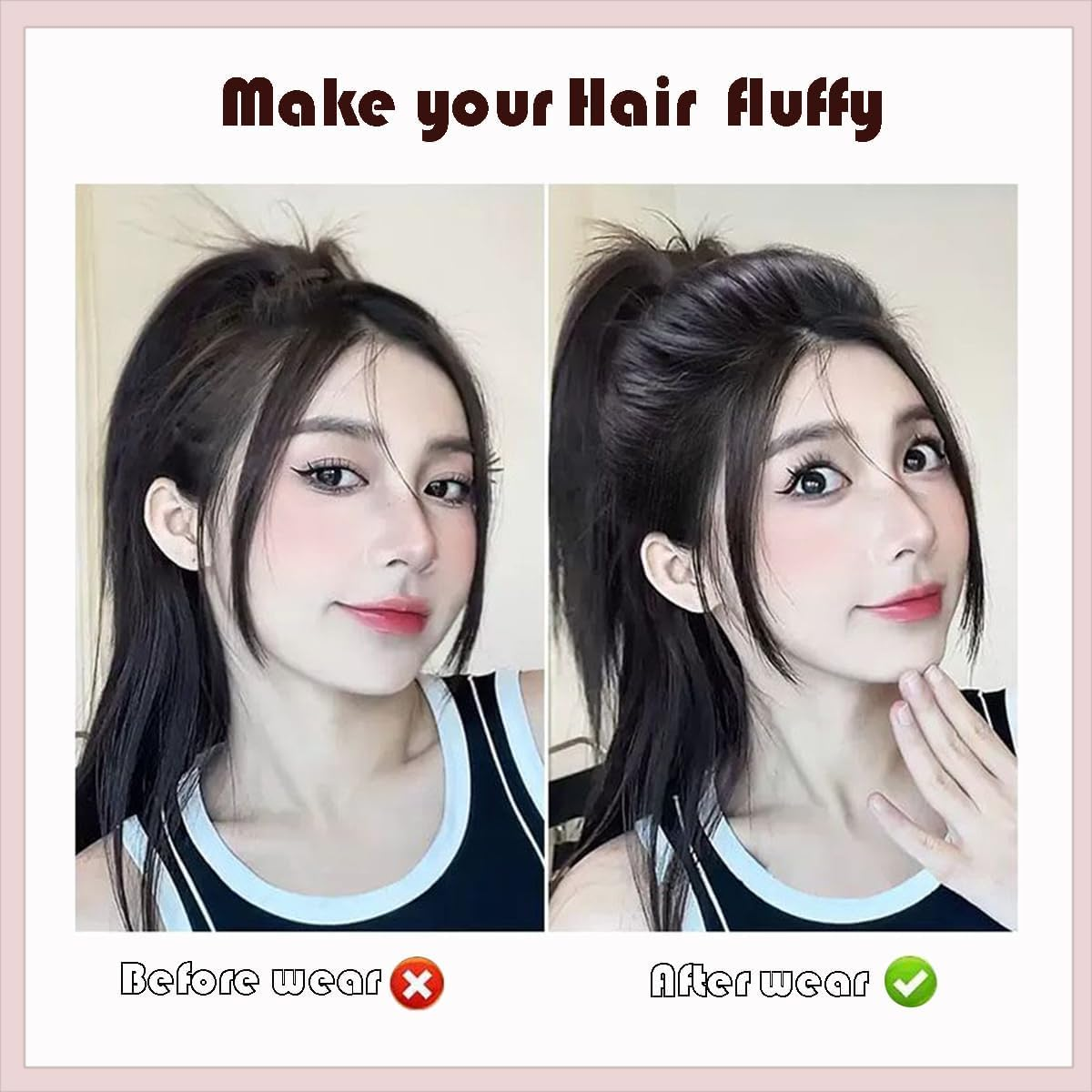 Hair Bun Invisible False Hair Clips, 4Pcs Women Volume Bump Inserts Bun False Clip, Invisible Hair Clip Bump It up Volume Hair Base Women Bump Fluffy Pad