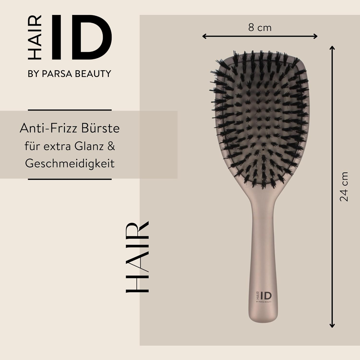PARSA Beauty Hair ID Anti-Frizz Hair Brush - No Pull Hair Brush for a Smooth Hair Texture image number 1