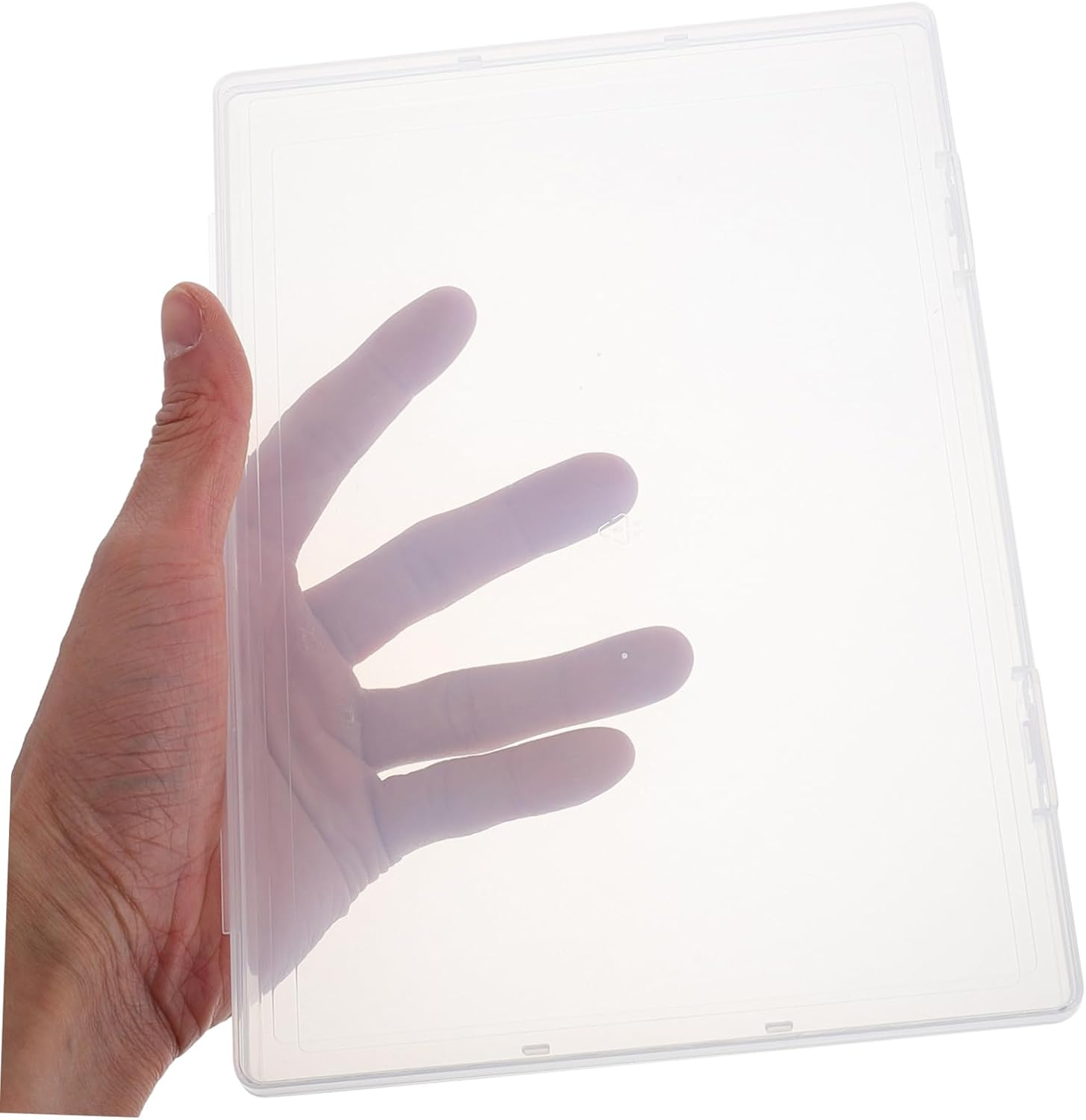 ULTECHNOVO 2Pcs Plastic Organizer Box for Birth Certificates Office File Storage Portable Document Holder Keepsake Container Lid for Home Office School Supplies and Items image number 2