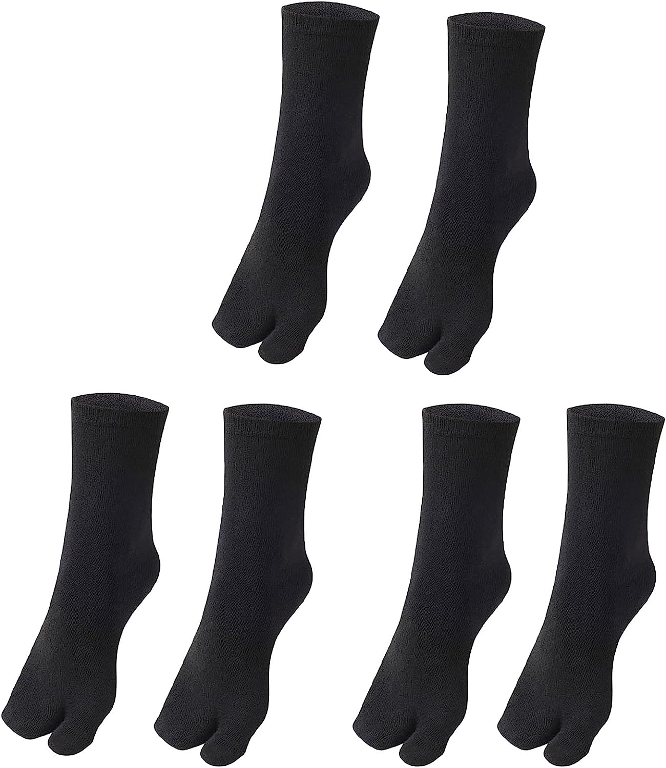3PCS Split Toe Womens Tabi Socks Japanese Socks Split Toe Womens Flip Flop Socks for Men Women