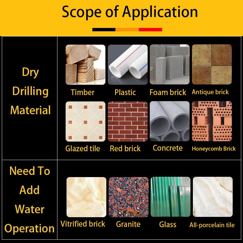 10Pcs Tile Porcelain Drill Bit, 8Mm Carbide Tip Drill Bits, Glass and Tile Drill Bit Set, Hex Shank, Work with Ceramic Porcelain Tile Wall Mirror Paver (8MM 10Pcs) image number 6