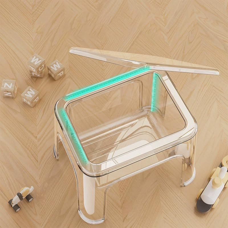 AIMALL Thickened PET Storage Stool Living Room Small Bench Household Chair Children'S Storage Stool Simple Plastic Stool - Grey image number 6